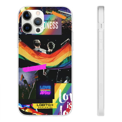 LGBTQWorldwide - ,,KINDNESS" Flexible Handyhülle Accessories, Case, iPhone, iPhone Cases, Phone accessory, Phone Cases, Samsung Cases, silikon, Valentine's Day promotion lgbtq Bekleidung Accessoires unisex Zubehör