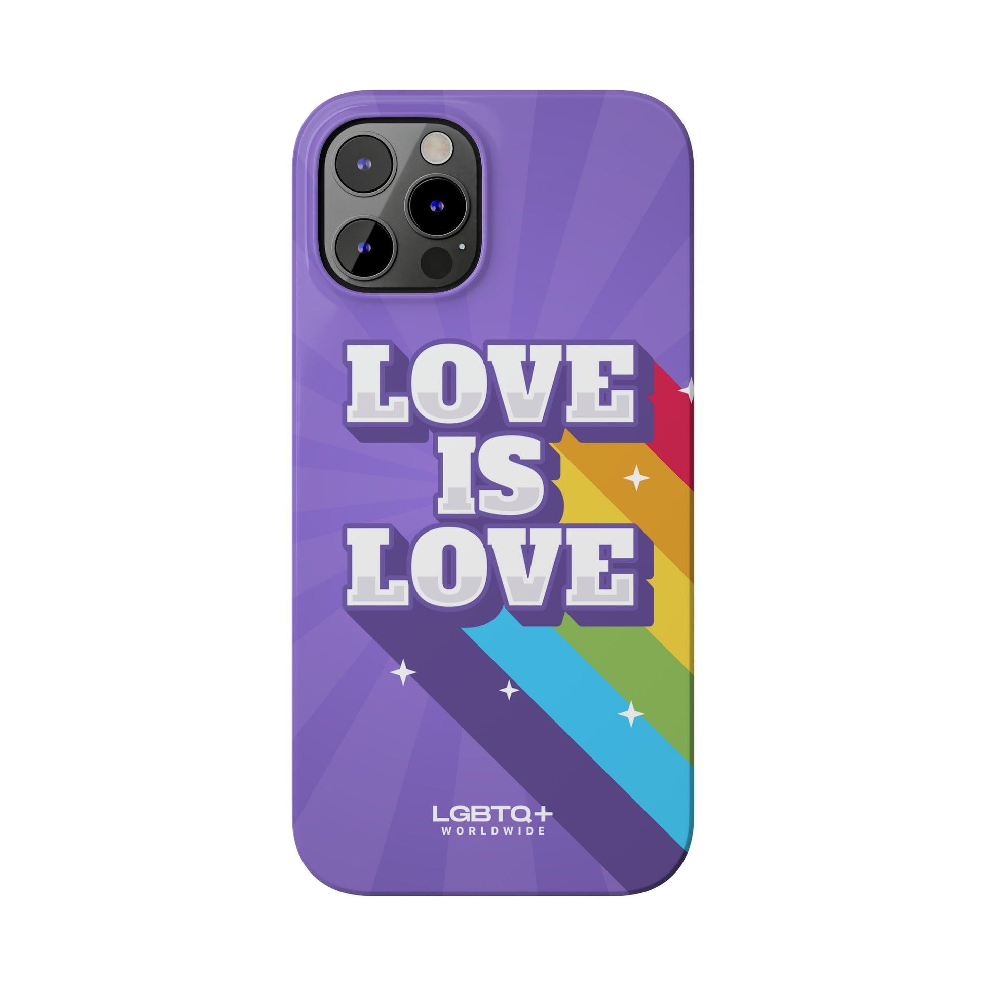 LGBTQWorldwide - ,,LOVE IS LOVE" Handyhülle Accessories, Back-to-School, card, Glossy, iPhone, iPhone Cases, Phone accessory, Phone Cases, Samsung Cases, Slim lgbtq Bekleidung Accessoires unisex Zubehör