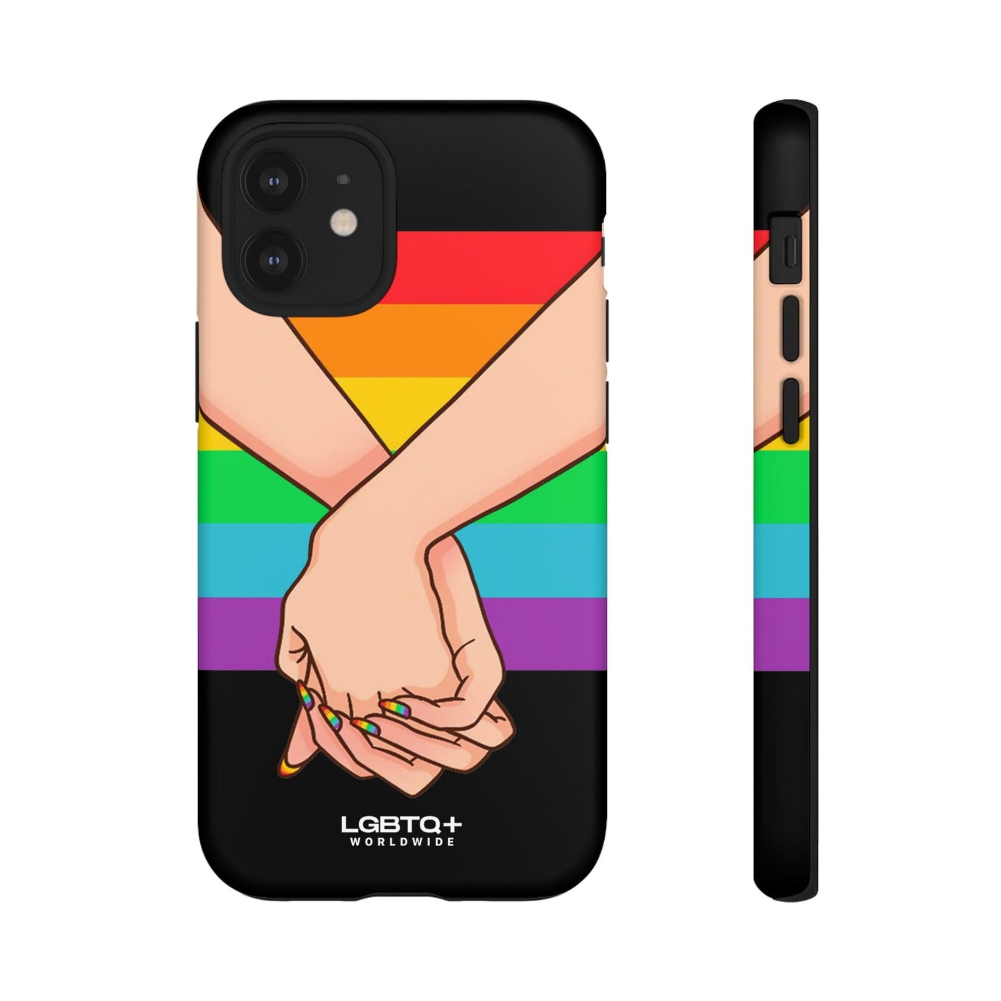 LGBTQWorldwide - ,,TOGETHER PRIDE" Doppelgehäuse Handyhülle Accessories, Glossy, iPhone Cases, Matte, Phone accessory, Phone Cases, Samsung Cases, Thermo, Valentine's Day Picks lgbtq Bekleidung Accessoires unisex Zubehör