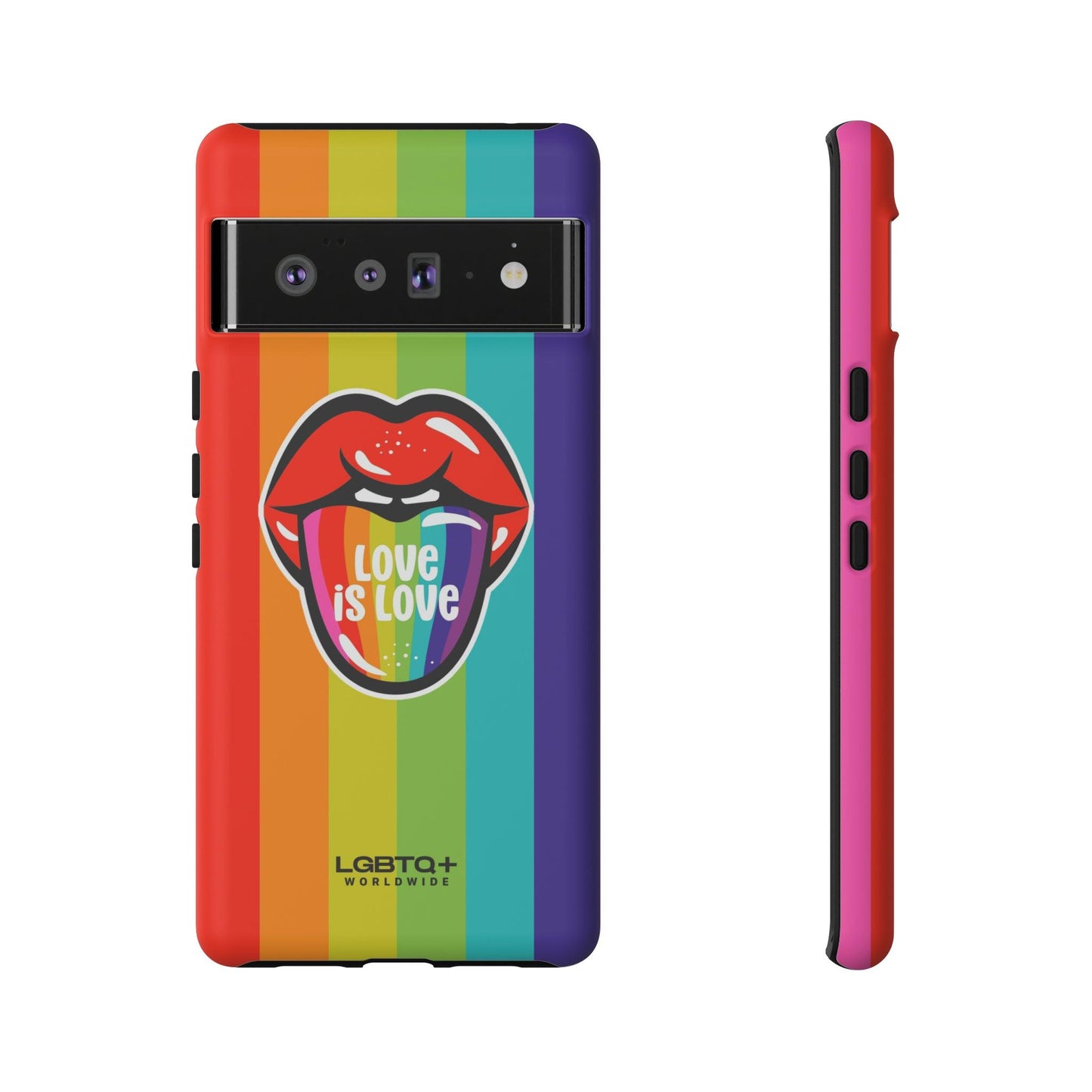 LGBTQWorldwide - ,,LIEBES ZUNGE" Doppelgehäuse Handyhülle Accessories, Glossy, iPhone Cases, Matte, Phone accessory, Phone Cases, Samsung Cases, Thermo, Valentine's Day Picks lgbtq Bekleidung Accessoires unisex Zubehör