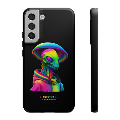 LGBTQWorldwide - ,,GLÜCKLICHES ALIEN" Doppelgehäuse Handyhülle Accessories, Glossy, iPhone Cases, Matte, Phone accessory, Phone Cases, Samsung Cases, tough, Valentine's Day Picks lgbtq Bekleidung Accessoires unisex Zubehör