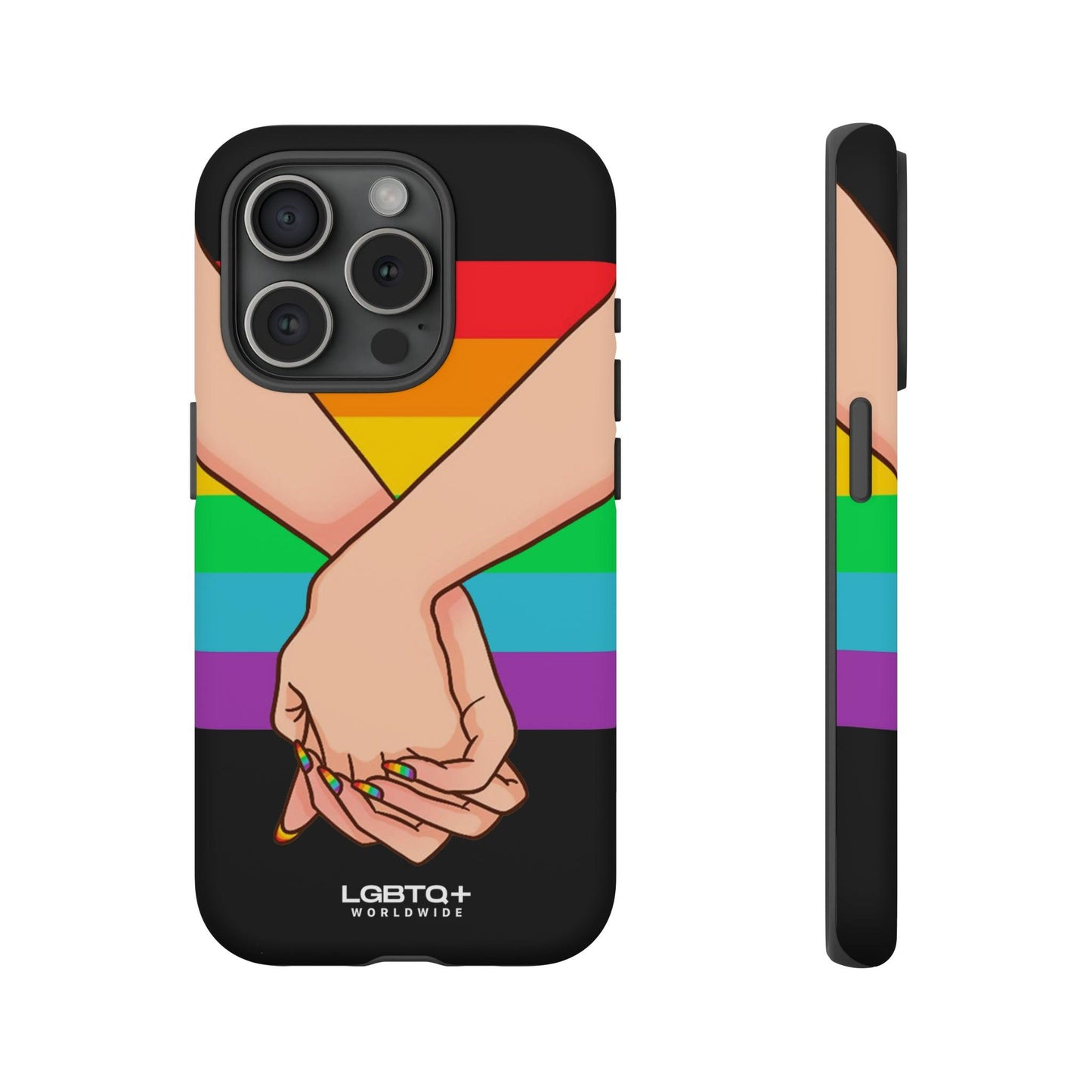 LGBTQWorldwide - ,,TOGETHER PRIDE" Doppelgehäuse Handyhülle Accessories, Glossy, iPhone Cases, Matte, Phone accessory, Phone Cases, Samsung Cases, Thermo, Valentine's Day Picks lgbtq Bekleidung Accessoires unisex Zubehör