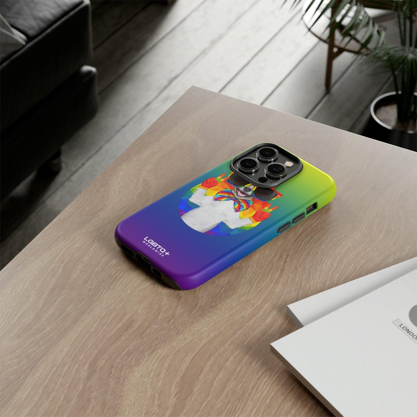 LGBTQWorldwide - ,,GLÜCKLICHER HUND" Doppelgehäuse Handyhülle Accessories, Glossy, iPhone Cases, Matte, Phone accessory, Phone Cases, Samsung Cases, Thermo, Valentine's Day Picks lgbtq Bekleidung Accessoires unisex Zubehör