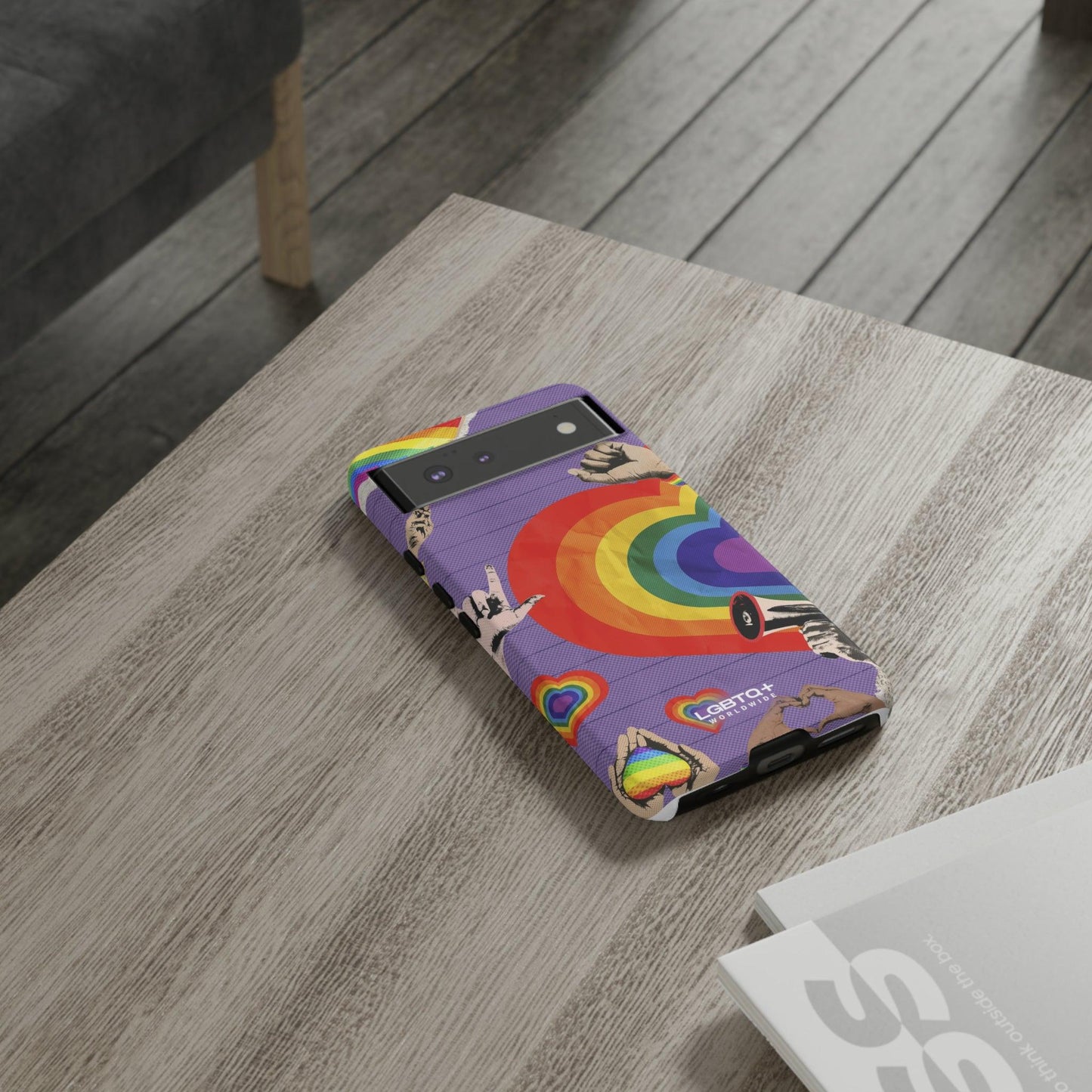 LGBTQWorldwide - ,,REGENBOGEN HERZ" Doppelgehäuse Handyhülle Accessories, Glossy, iPhone Cases, Matte, Phone accessory, Phone Cases, Samsung Cases, Thermo, Valentine's Day Picks lgbtq Bekleidung Accessoires unisex Zubehör