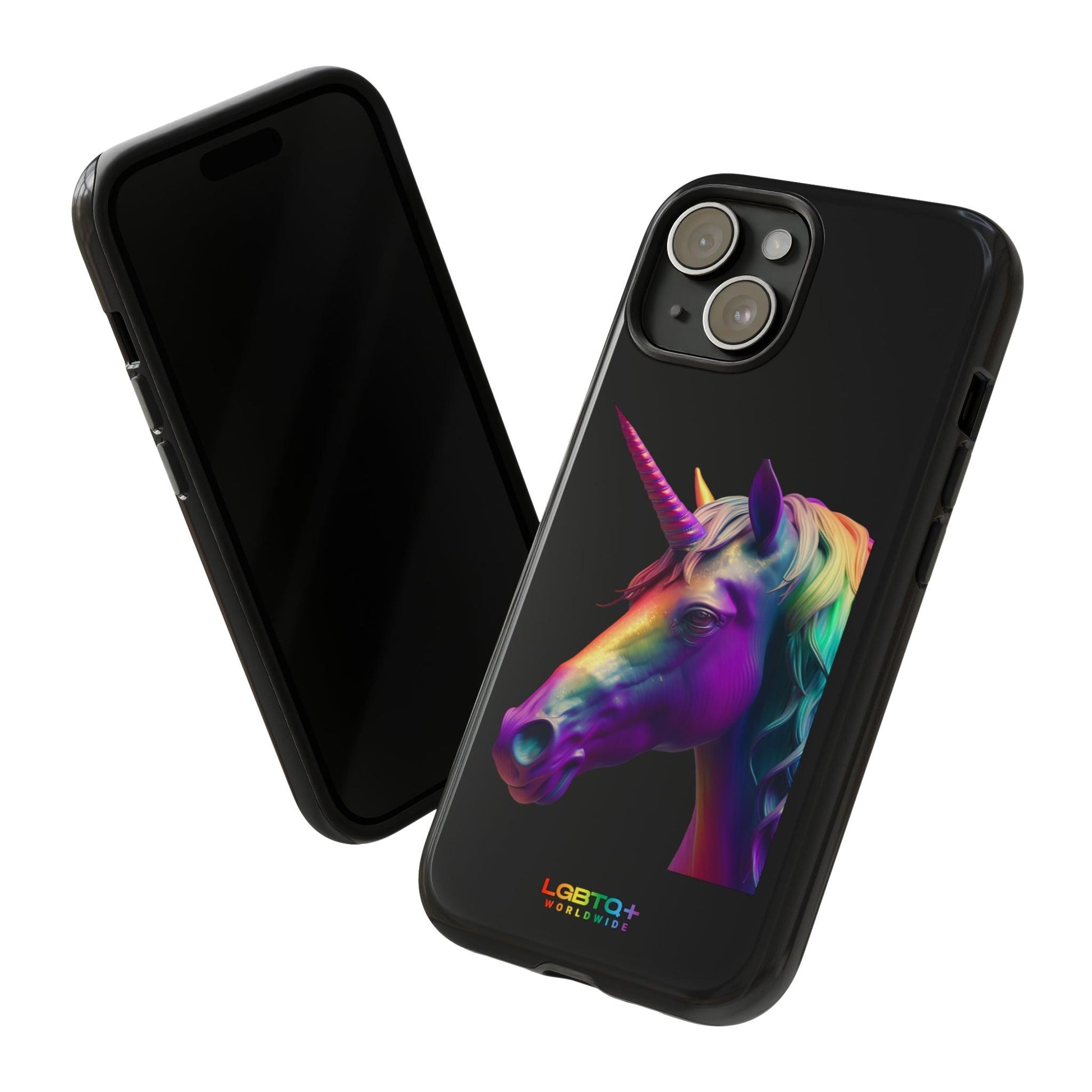 LGBTQWorldwide - ,,REGENBOGEN EINHORN" Doppelgehäuse Handyhülle Accessories, Glossy, iPhone Cases, Matte, Phone accessory, Phone Cases, Samsung Cases, tough, Valentine's Day Picks lgbtq Bekleidung Accessoires unisex Zubehör