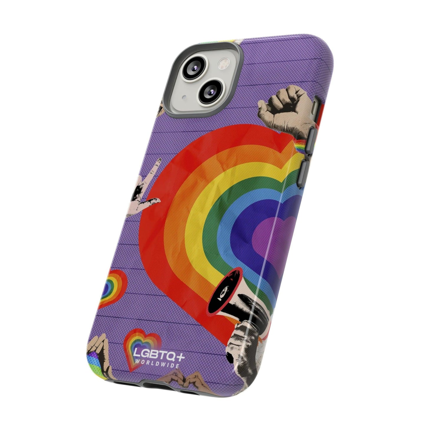 LGBTQWorldwide - ,,REGENBOGEN HERZ" Doppelgehäuse Handyhülle Accessories, Glossy, iPhone Cases, Matte, Phone accessory, Phone Cases, Samsung Cases, Thermo, Valentine's Day Picks lgbtq Bekleidung Accessoires unisex Zubehör