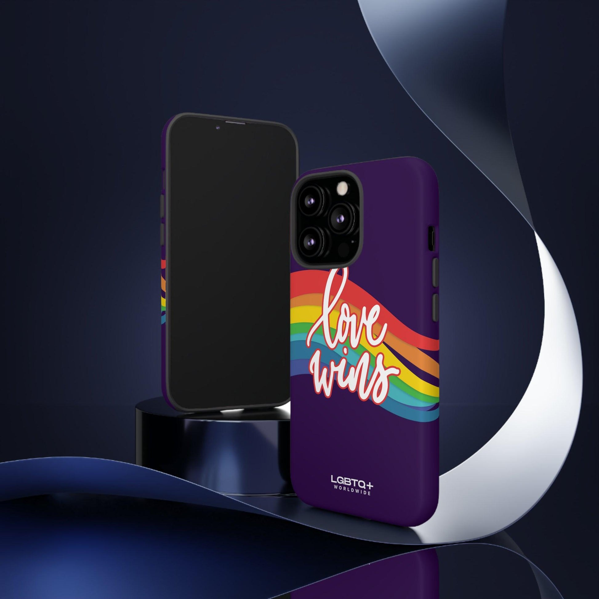 LGBTQWorldwide - ,,LIEBE GEWINNT" Doppelgehäuse Handyhülle Accessories, Glossy, iPhone Cases, Matte, Phone accessory, Phone Cases, Samsung Cases, Thermo, Valentine's Day Picks lgbtq Bekleidung Accessoires unisex Zubehör