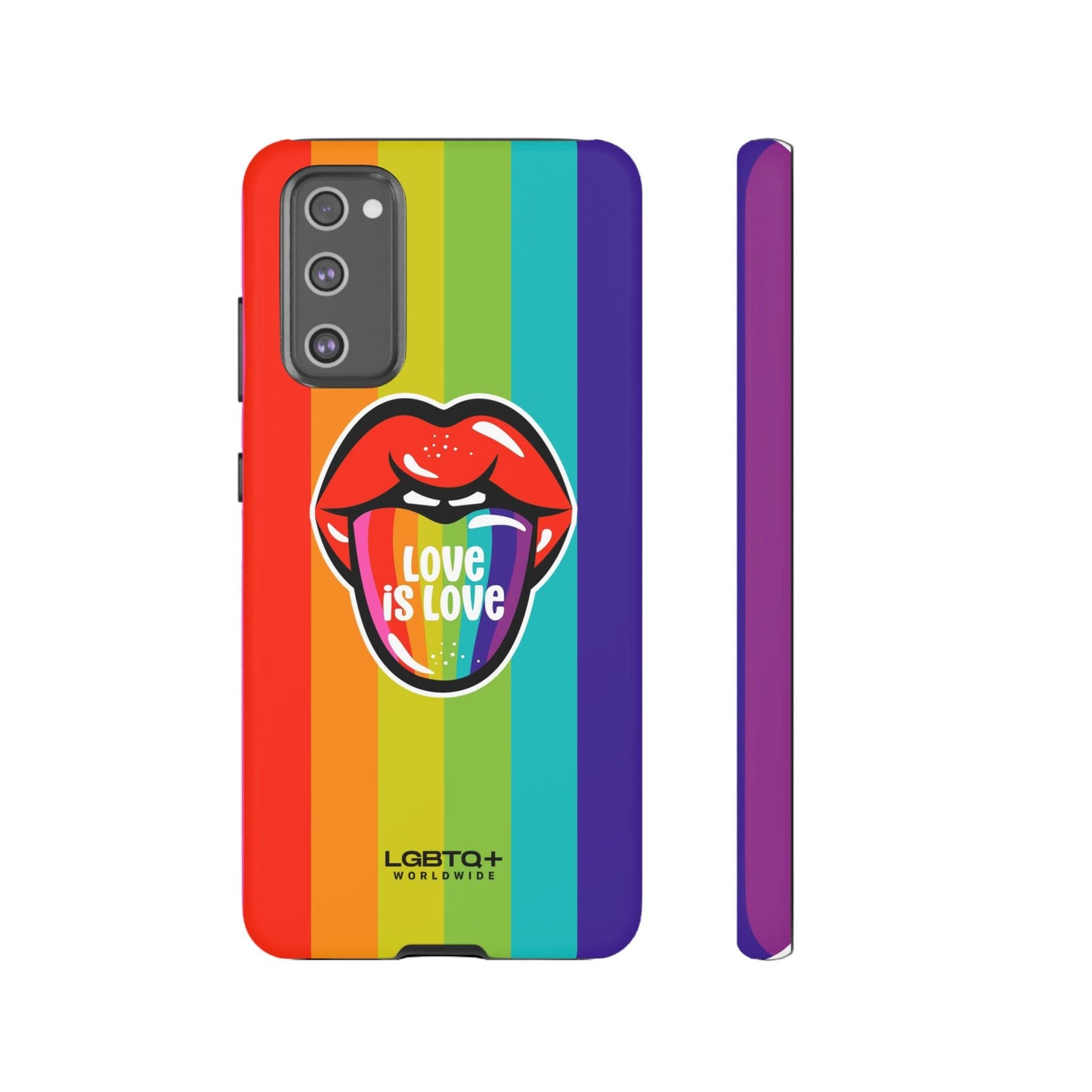 LGBTQWorldwide - ,,LIEBES ZUNGE" Doppelgehäuse Handyhülle Accessories, Glossy, iPhone Cases, Matte, Phone accessory, Phone Cases, Samsung Cases, Thermo, Valentine's Day Picks lgbtq Bekleidung Accessoires unisex Zubehör