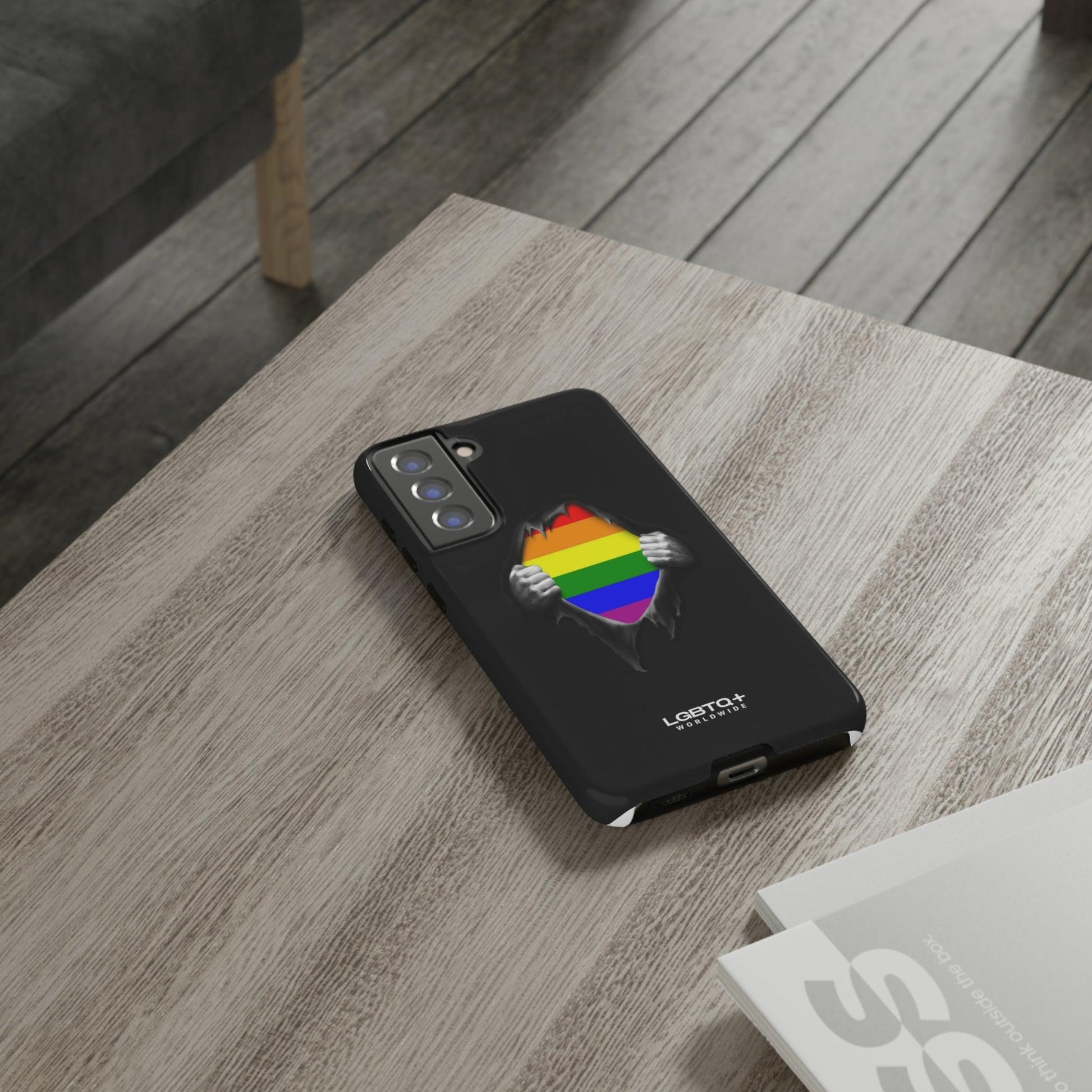 LGBTQWorldwide - ,,SCHWARZES LOCH" Doppelgehäuse Handyhülle Accessories, Glossy, iPhone Cases, Matte, Phone accessory, Phone Cases, Samsung Cases, Thermo, Valentine's Day Picks lgbtq Bekleidung Accessoires unisex Zubehör