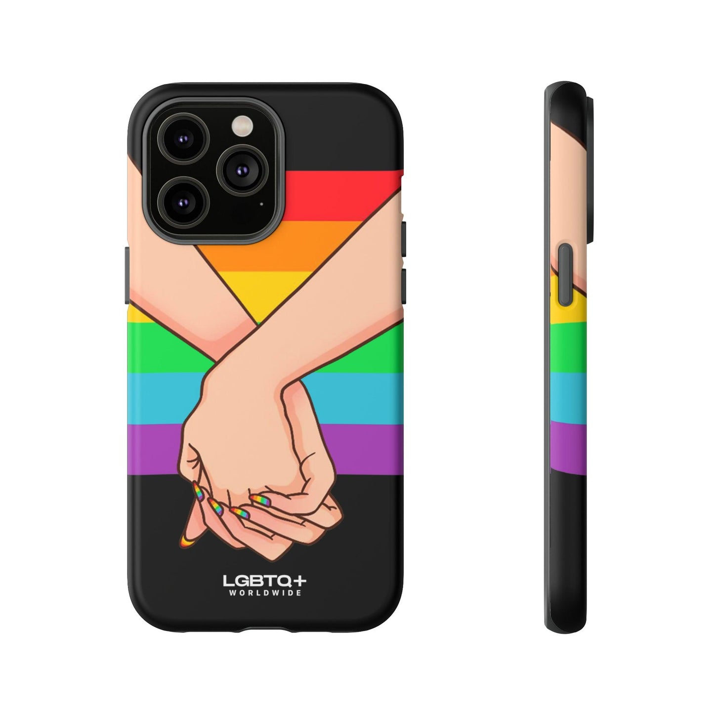 LGBTQWorldwide - ,,TOGETHER PRIDE" Doppelgehäuse Handyhülle Accessories, Glossy, iPhone Cases, Matte, Phone accessory, Phone Cases, Samsung Cases, Thermo, Valentine's Day Picks lgbtq Bekleidung Accessoires unisex Zubehör