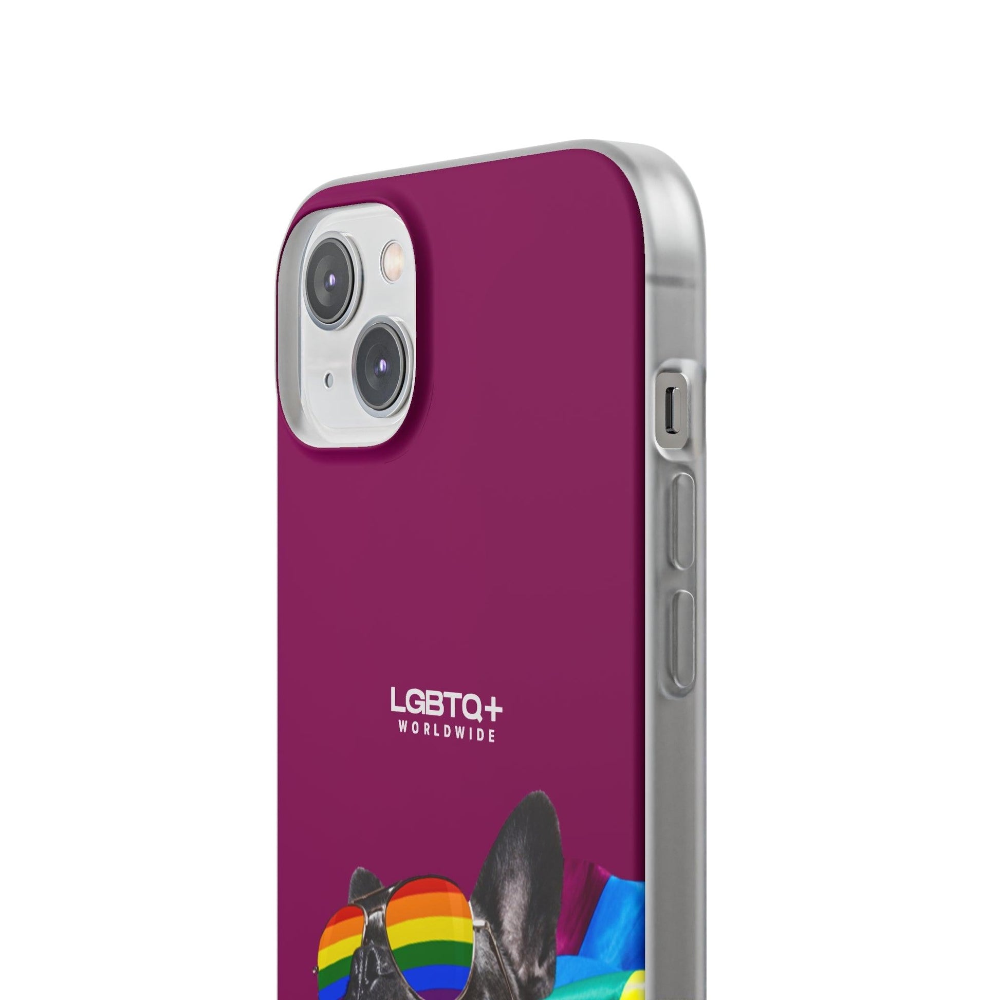 LGBTQWorldwide - ,,GLÜCKLICHER HUND" Flexible Handyhülle Accessories, Case, iPhone, iPhone Cases, Phone accessory, Phone Cases, Samsung Cases, silikon, Valentine's Day promotion lgbtq Bekleidung Accessoires unisex Zubehör