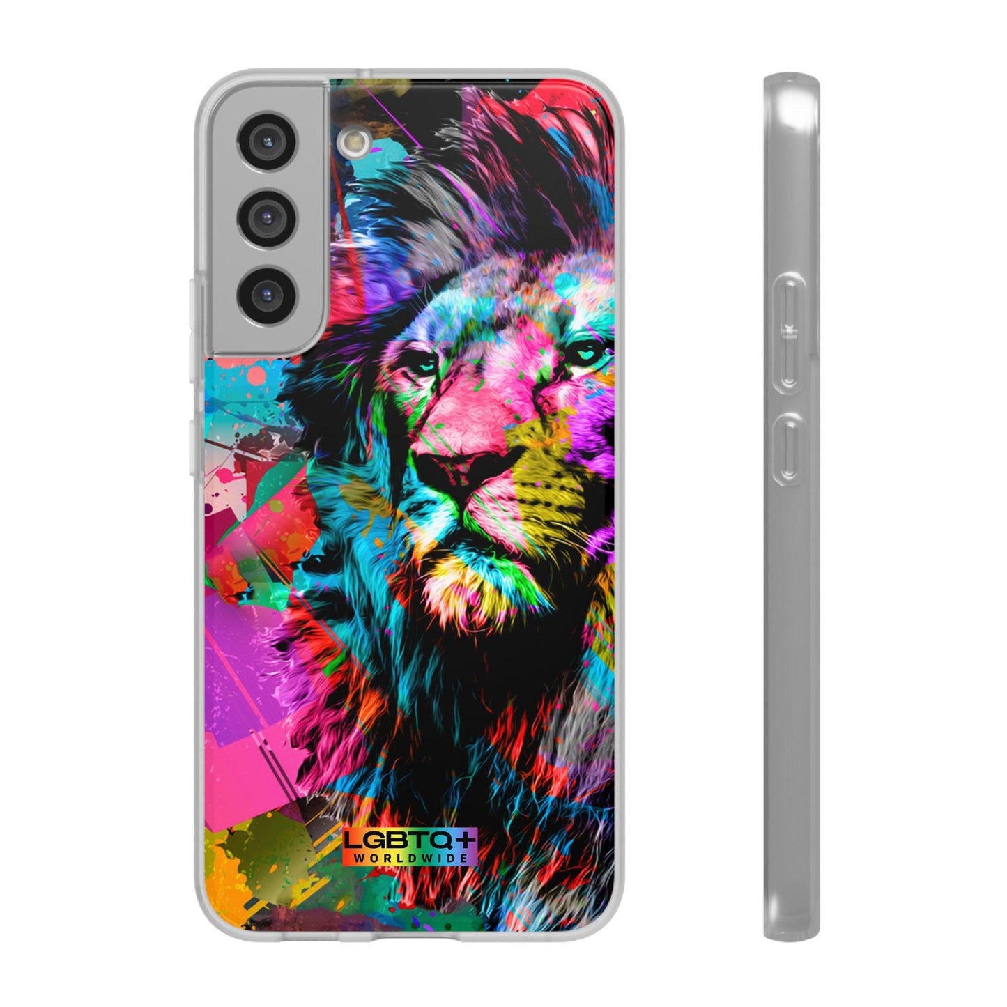 LGBTQWorldwide - ,,STARKER LÖWE" Flexible Handyhülle Accessories, Case, iPhone, iPhone Cases, Phone accessory, Phone Cases, Samsung Cases, silikon, Valentine's Day promotion lgbtq Bekleidung Accessoires unisex Zubehör