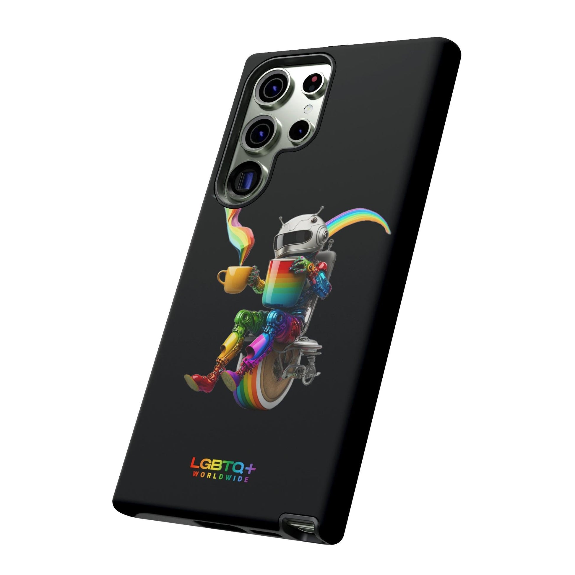 LGBTQWorldwide - ,,LUSTIGER ROBOTER" Doppelgehäuse Handyhülle Accessories, Glossy, iPhone Cases, Matte, Phone accessory, Phone Cases, Samsung Cases, tough, Valentine's Day Picks lgbtq Bekleidung Accessoires unisex Zubehör