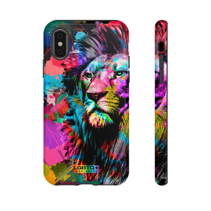 LGBTQWorldwide - ,,STARKER LÖWE" Doppelgehäuse Handyhülle Accessories, Glossy, iPhone Cases, Matte, Phone accessory, Phone Cases, Samsung Cases, Thermo, Valentine's Day Picks lgbtq Bekleidung Accessoires unisex Zubehör