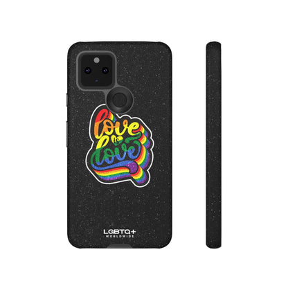 LGBTQWorldwide - ,,LOVE IS LOVE" Doppelgehäuse Handyhülle Accessories, Glossy, iPhone Cases, Matte, Phone accessory, Phone Cases, Samsung Cases, Thermo, Valentine's Day Picks lgbtq Bekleidung Accessoires unisex Zubehör