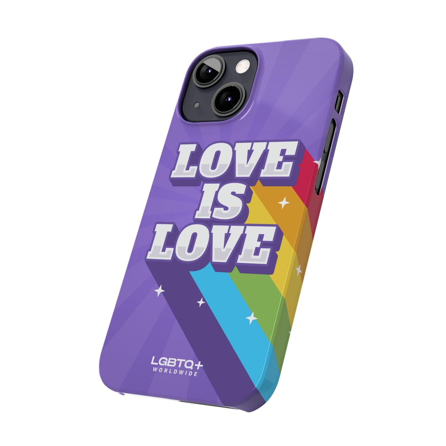 LGBTQWorldwide - ,,LOVE IS LOVE" Handyhülle Accessories, Back-to-School, card, Glossy, iPhone, iPhone Cases, Phone accessory, Phone Cases, Samsung Cases, Slim lgbtq Bekleidung Accessoires unisex Zubehör