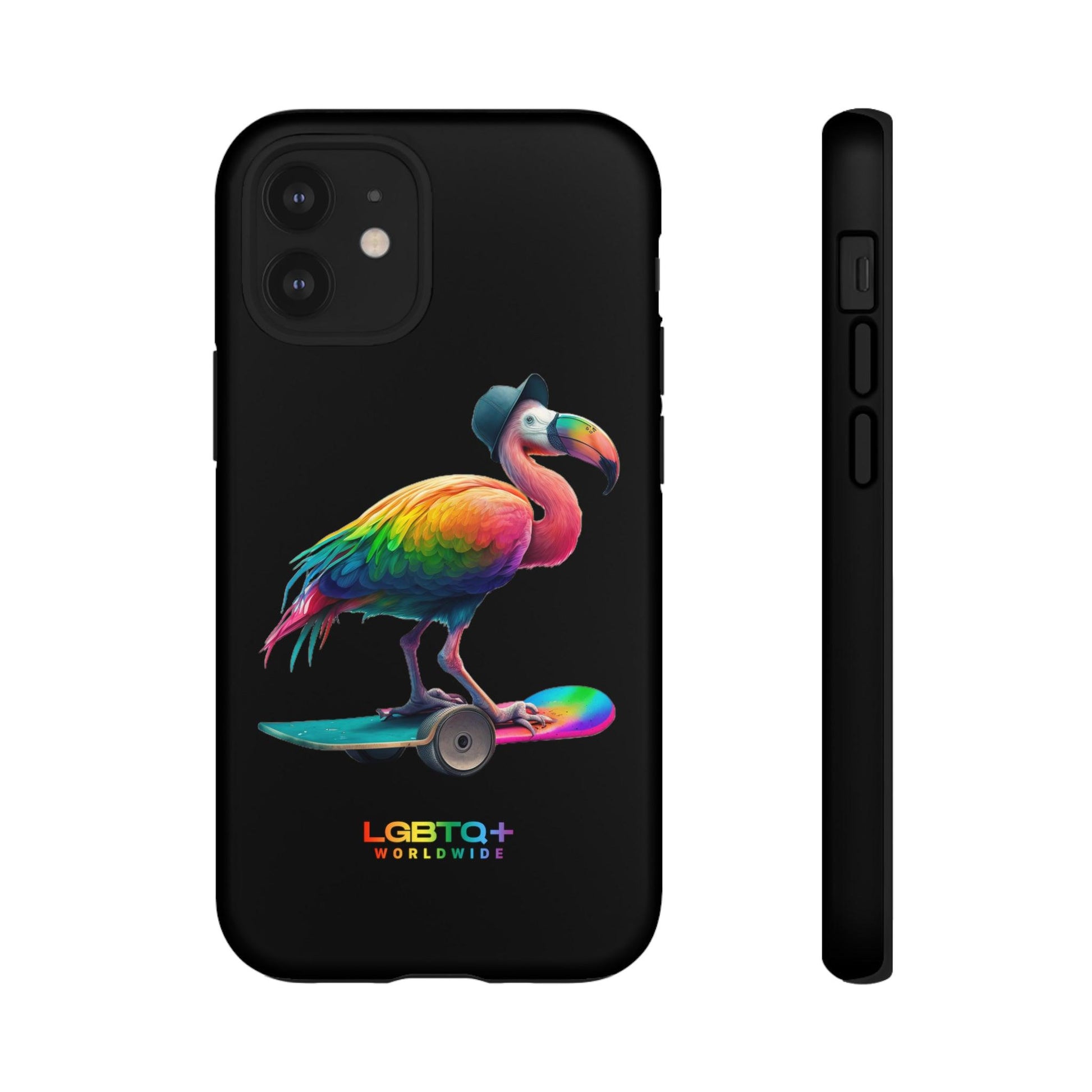 LGBTQWorldwide - ,,FLAMINGO" Doppelgehäuse Handyhülle Accessories, Glossy, iPhone Cases, Matte, Phone accessory, Phone Cases, Samsung Cases, tough, Valentine's Day Picks lgbtq Bekleidung Accessoires unisex Zubehör