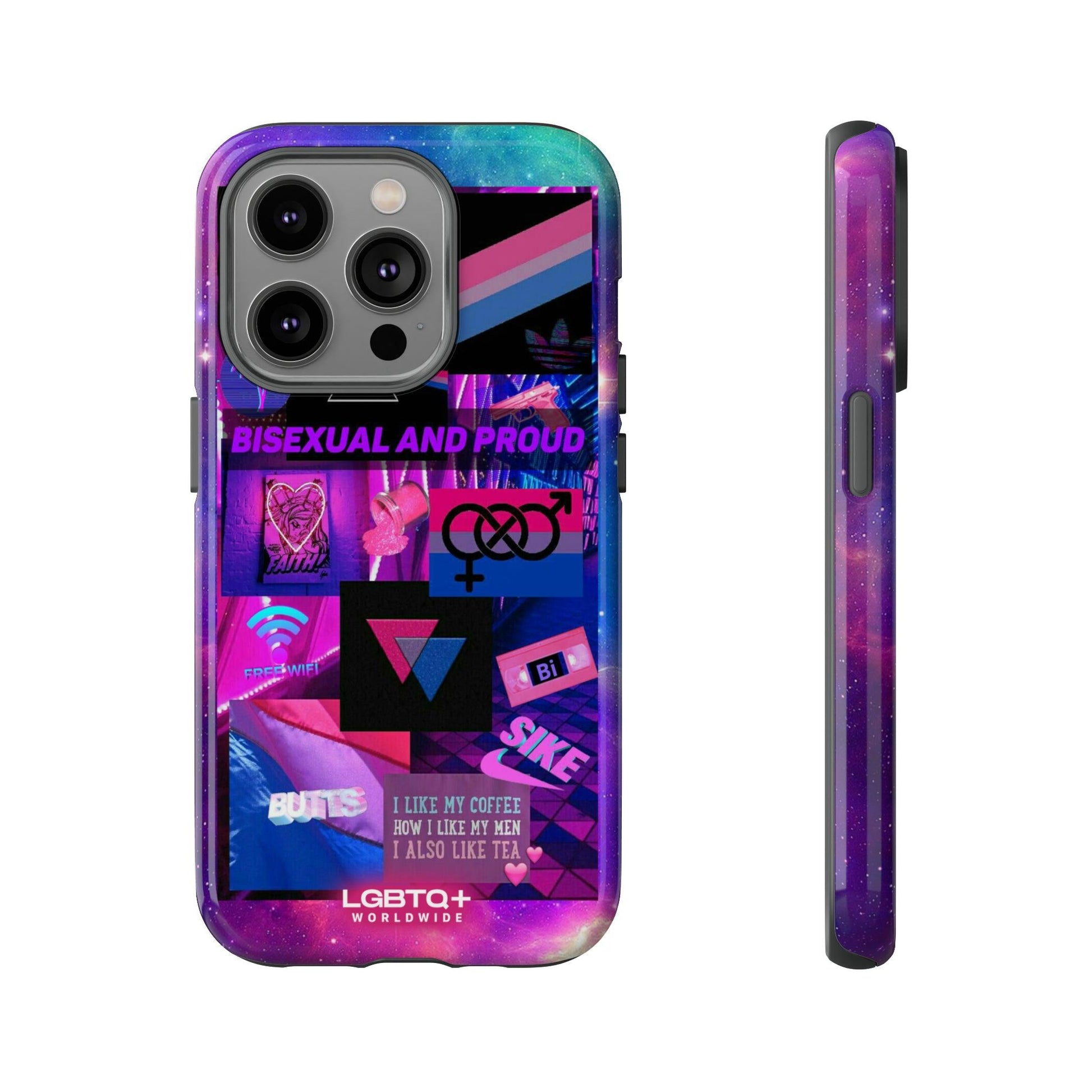 LGBTQWorldwide - ,,BISEXUAL" Doppelgehäuse Handyhülle Accessories, Glossy, iPhone Cases, Matte, Phone accessory, Phone Cases, Samsung Cases, Thermo, Valentine's Day Picks lgbtq Bekleidung Accessoires unisex Zubehör