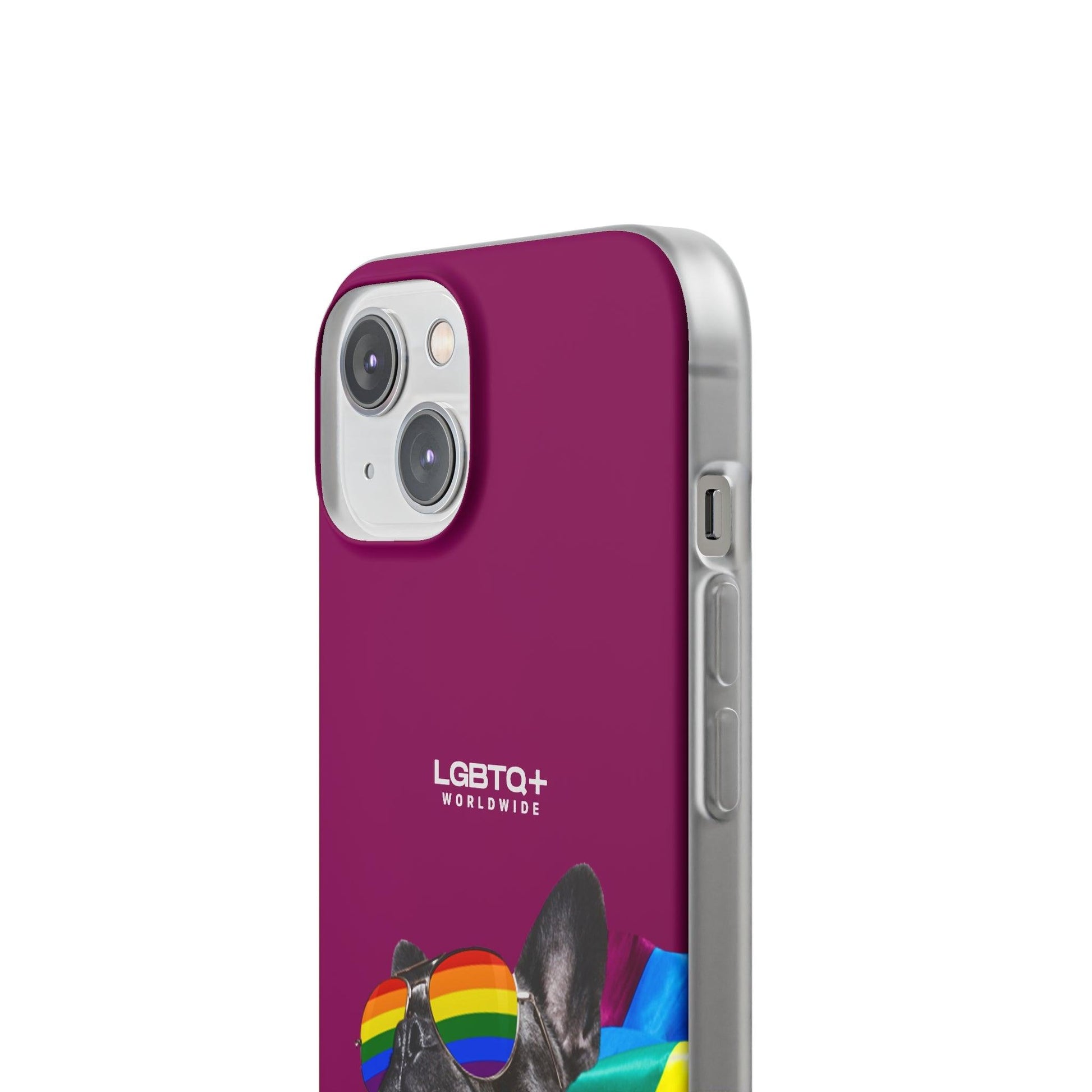 LGBTQWorldwide - ,,GLÜCKLICHER HUND" Flexible Handyhülle Accessories, Case, iPhone, iPhone Cases, Phone accessory, Phone Cases, Samsung Cases, silikon, Valentine's Day promotion lgbtq Bekleidung Accessoires unisex Zubehör