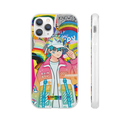 LGBTQWorldwide - ,,REGENBOGEN JUNGE" Flexible Handyhülle Accessories, Case, iPhone, iPhone Cases, Phone accessory, Phone Cases, Samsung Cases, silikon, Valentine's Day promotion lgbtq Bekleidung Accessoires unisex Zubehör