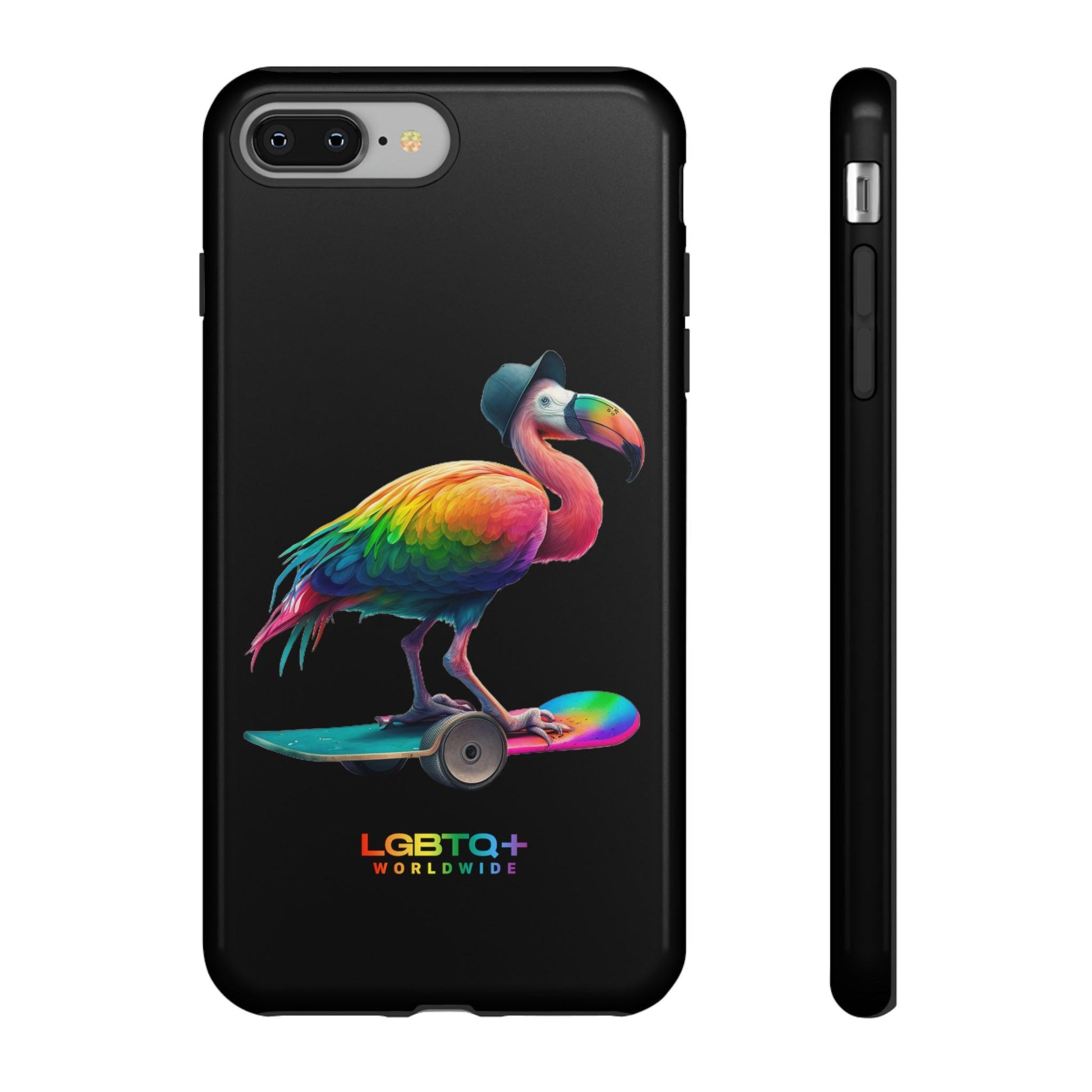 LGBTQWorldwide - ,,FLAMINGO" Doppelgehäuse Handyhülle Accessories, Glossy, iPhone Cases, Matte, Phone accessory, Phone Cases, Samsung Cases, tough, Valentine's Day Picks lgbtq Bekleidung Accessoires unisex Zubehör