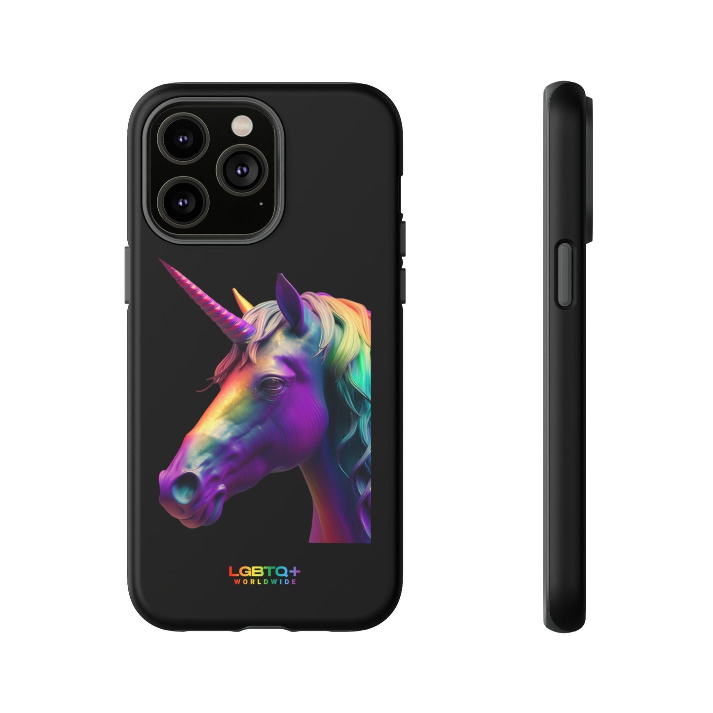 LGBTQWorldwide - ,,REGENBOGEN EINHORN" Doppelgehäuse Handyhülle Accessories, Glossy, iPhone Cases, Matte, Phone accessory, Phone Cases, Samsung Cases, tough, Valentine's Day Picks lgbtq Bekleidung Accessoires unisex Zubehör