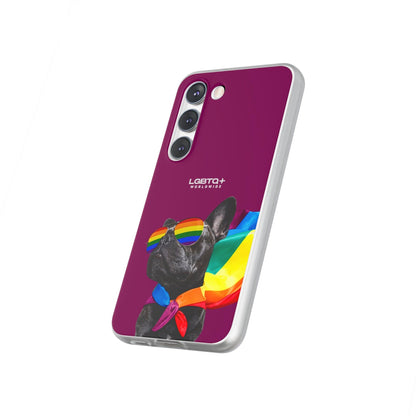 LGBTQWorldwide - ,,GLÜCKLICHER HUND" Flexible Handyhülle Accessories, Case, iPhone, iPhone Cases, Phone accessory, Phone Cases, Samsung Cases, silikon, Valentine's Day promotion lgbtq Bekleidung Accessoires unisex Zubehör