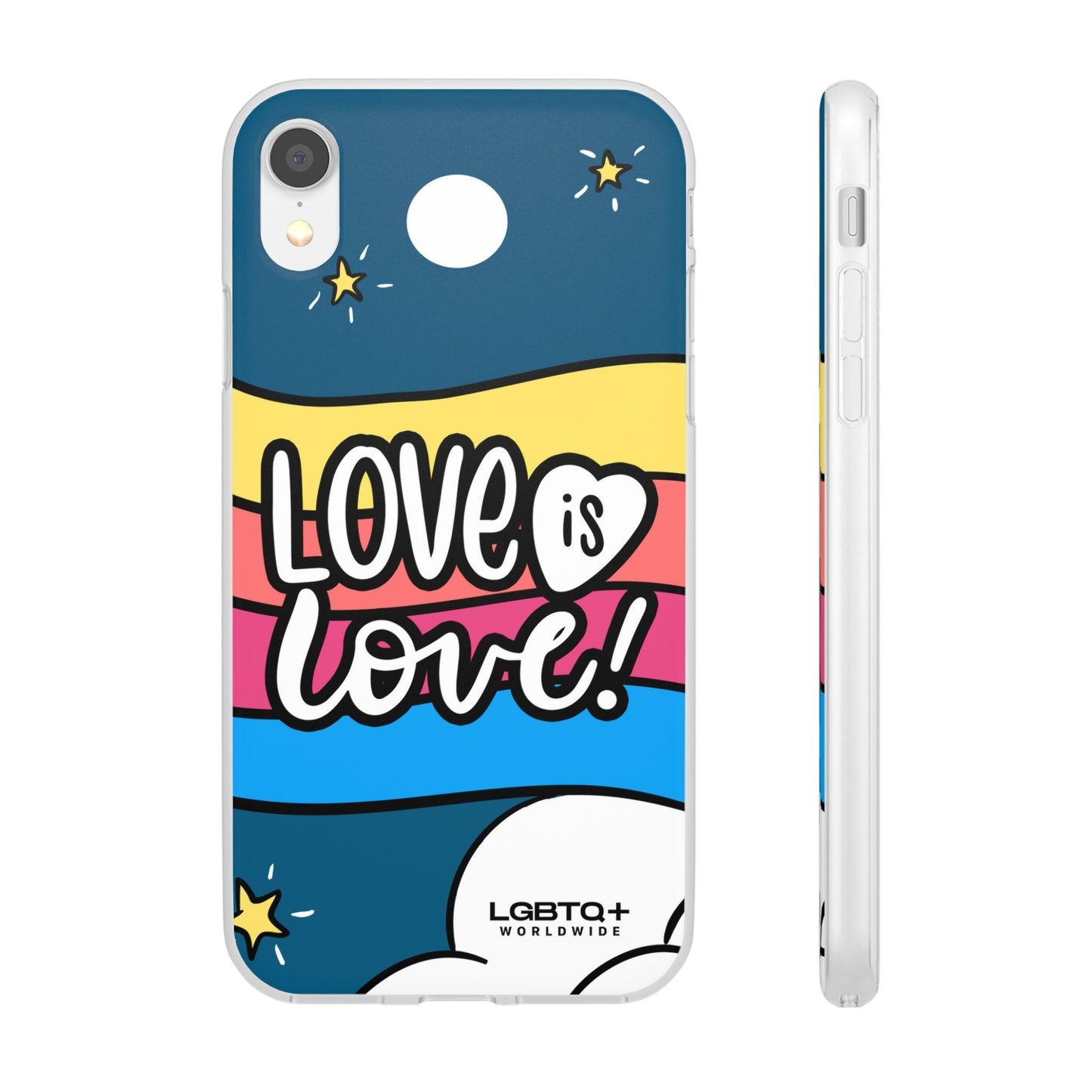 LGBTQWorldwide - ,,LIEBES WOLKE" Flexible Handyhülle Accessories, Case, iPhone, iPhone Cases, Phone accessory, Phone Cases, Samsung Cases, silikon, Valentine's Day promotion lgbtq Bekleidung Accessoires unisex Zubehör