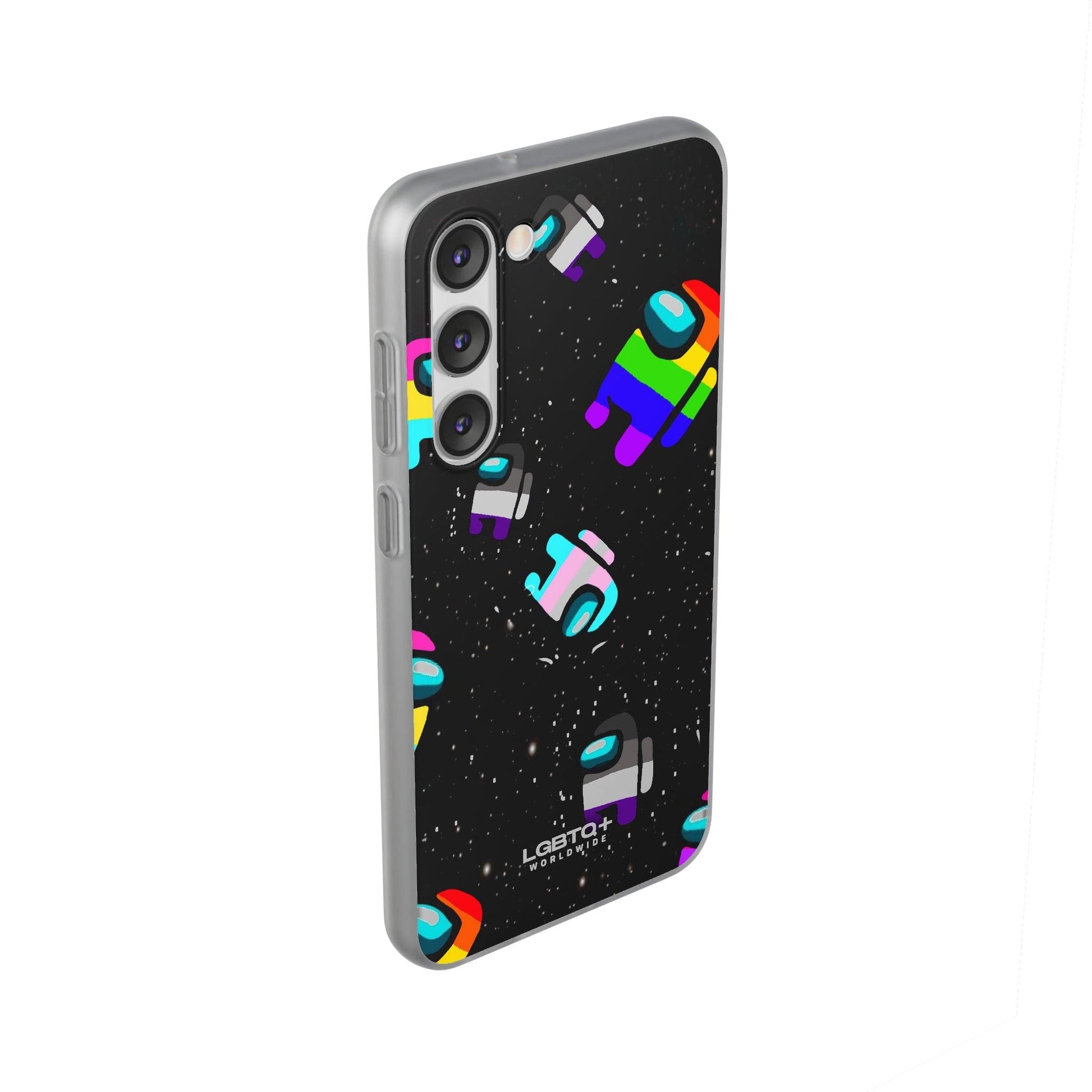 LGBTQWorldwide - ,,IMPOSTER" Flexible Handyhülle Accessories, Case, iPhone, iPhone Cases, Phone accessory, Phone Cases, Samsung Cases, silikon, Valentine's Day promotion lgbtq Bekleidung Accessoires unisex Zubehör