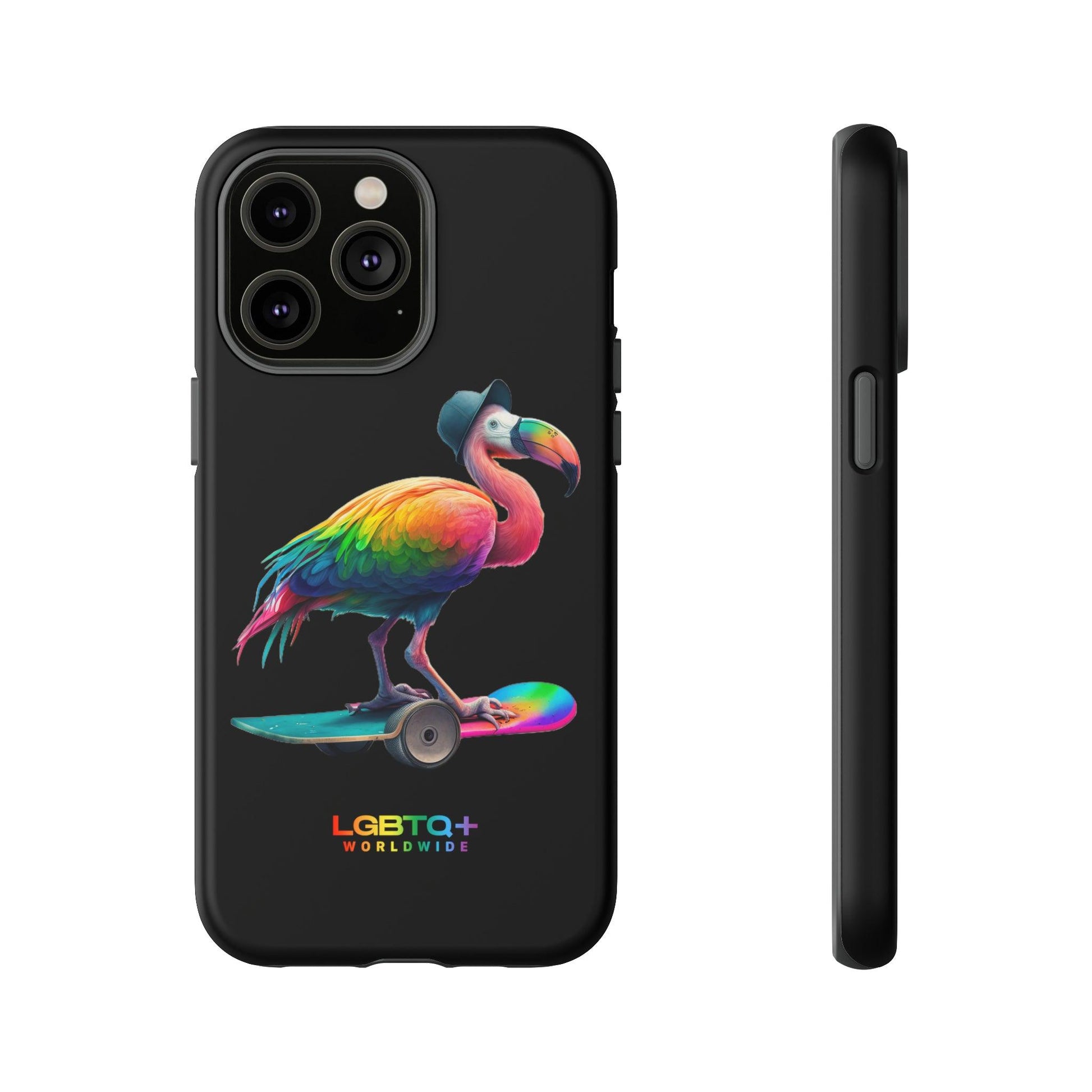 LGBTQWorldwide - ,,FLAMINGO" Doppelgehäuse Handyhülle Accessories, Glossy, iPhone Cases, Matte, Phone accessory, Phone Cases, Samsung Cases, tough, Valentine's Day Picks lgbtq Bekleidung Accessoires unisex Zubehör