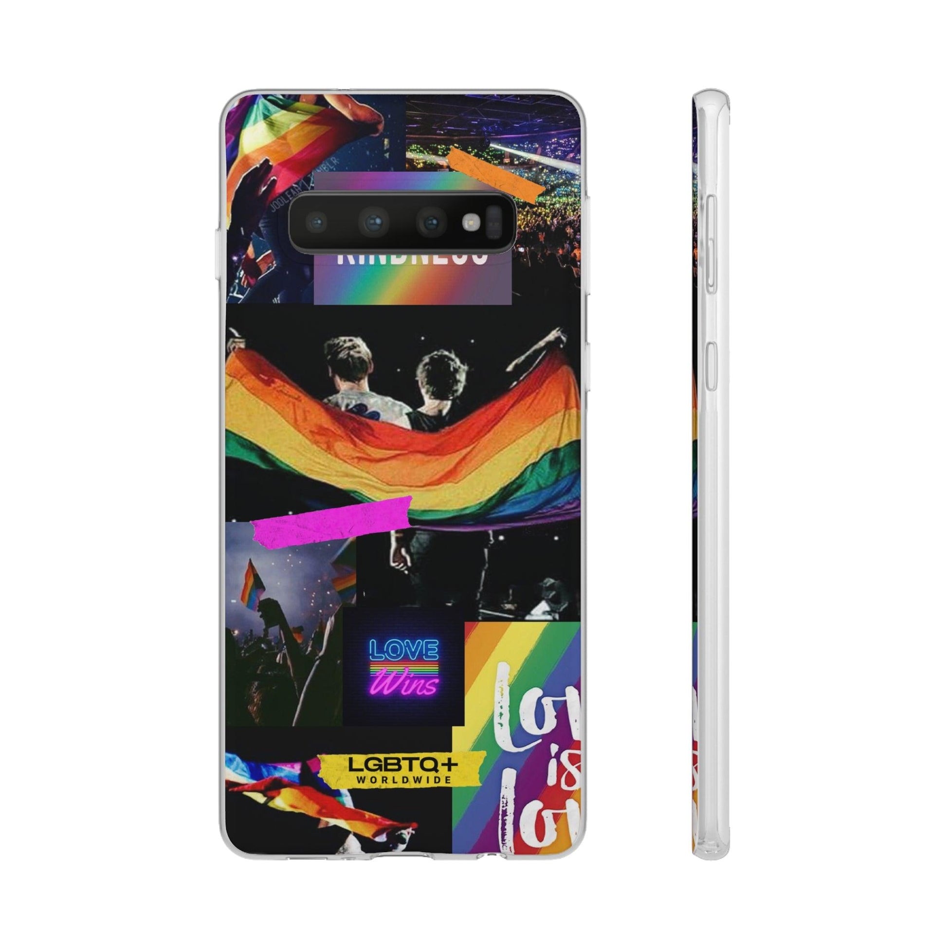 LGBTQWorldwide - ,,KINDNESS" Flexible Handyhülle Accessories, Case, iPhone, iPhone Cases, Phone accessory, Phone Cases, Samsung Cases, silikon, Valentine's Day promotion lgbtq Bekleidung Accessoires unisex Zubehör