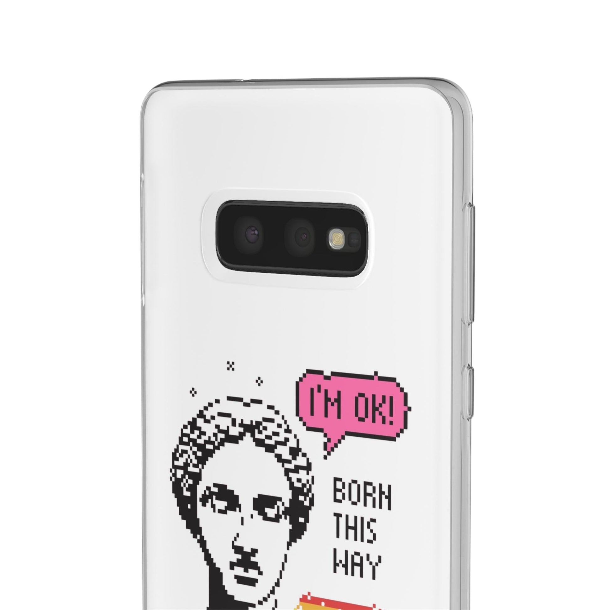 LGBTQWorldwide - ,,BORN THIS WAY" Flexible Handyhülle Accessories, Case, iPhone, iPhone Cases, Phone accessory, Phone Cases, Samsung Cases, silikon, Valentine's Day promotion lgbtq Bekleidung Accessoires unisex Zubehör