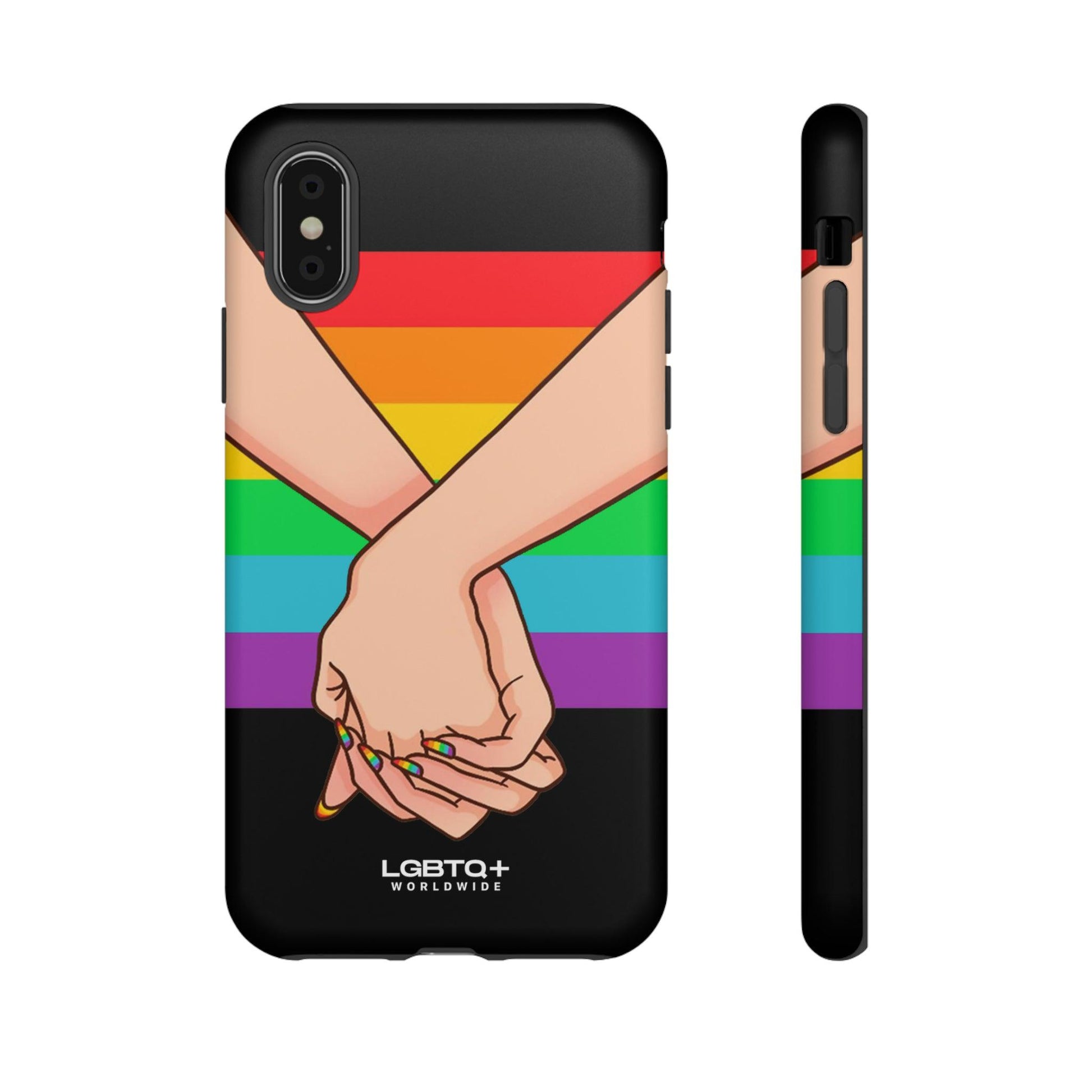 LGBTQWorldwide - ,,TOGETHER PRIDE" Doppelgehäuse Handyhülle Accessories, Glossy, iPhone Cases, Matte, Phone accessory, Phone Cases, Samsung Cases, Thermo, Valentine's Day Picks lgbtq Bekleidung Accessoires unisex Zubehör