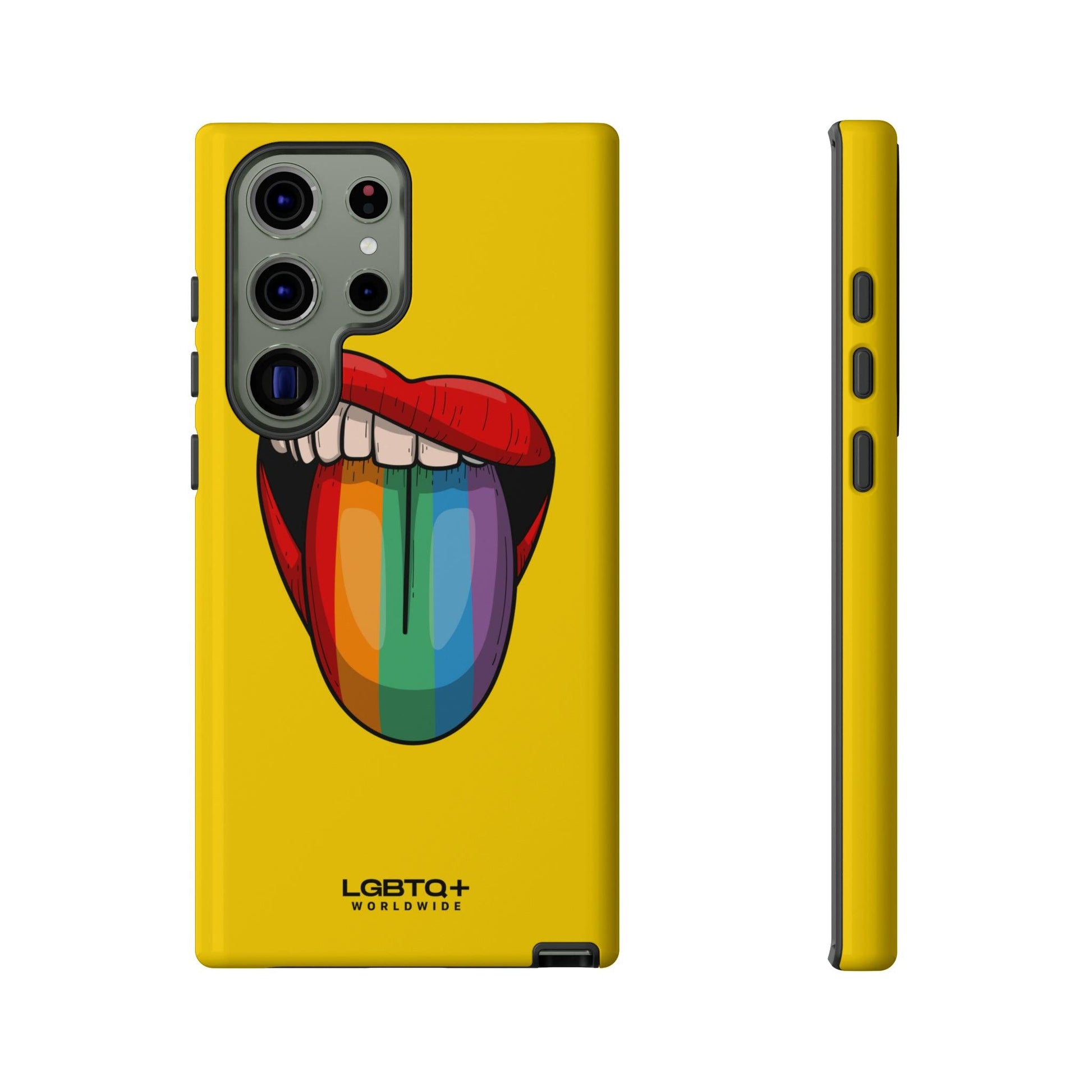 LGBTQWorldwide - ,,ZUNGE" Doppelgehäuse Handyhülle Accessories, Glossy, iPhone Cases, Matte, Phone accessory, Phone Cases, Samsung Cases, Thermo, Valentine's Day Picks lgbtq Bekleidung Accessoires unisex Zubehör