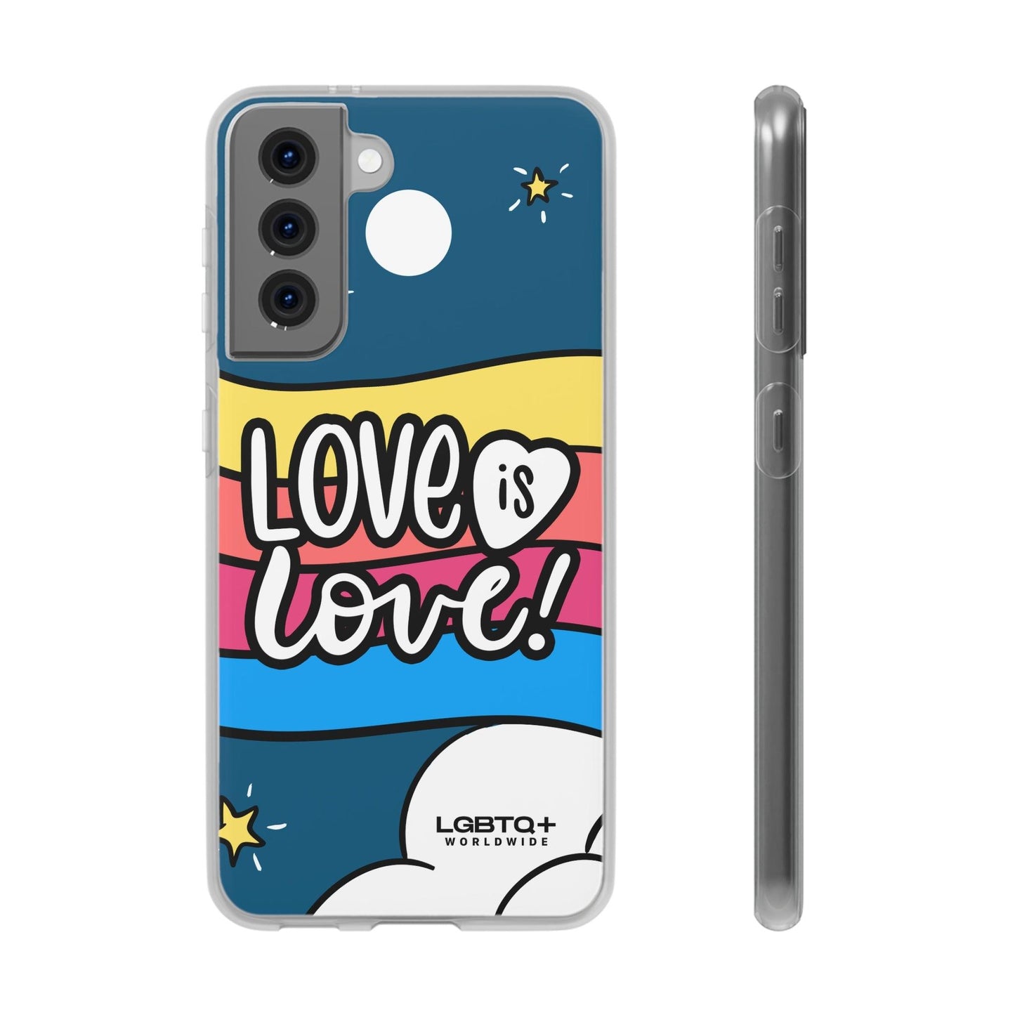 LGBTQWorldwide - ,,LIEBES WOLKE" Flexible Handyhülle Accessories, Case, iPhone, iPhone Cases, Phone accessory, Phone Cases, Samsung Cases, silikon, Valentine's Day promotion lgbtq Bekleidung Accessoires unisex Zubehör