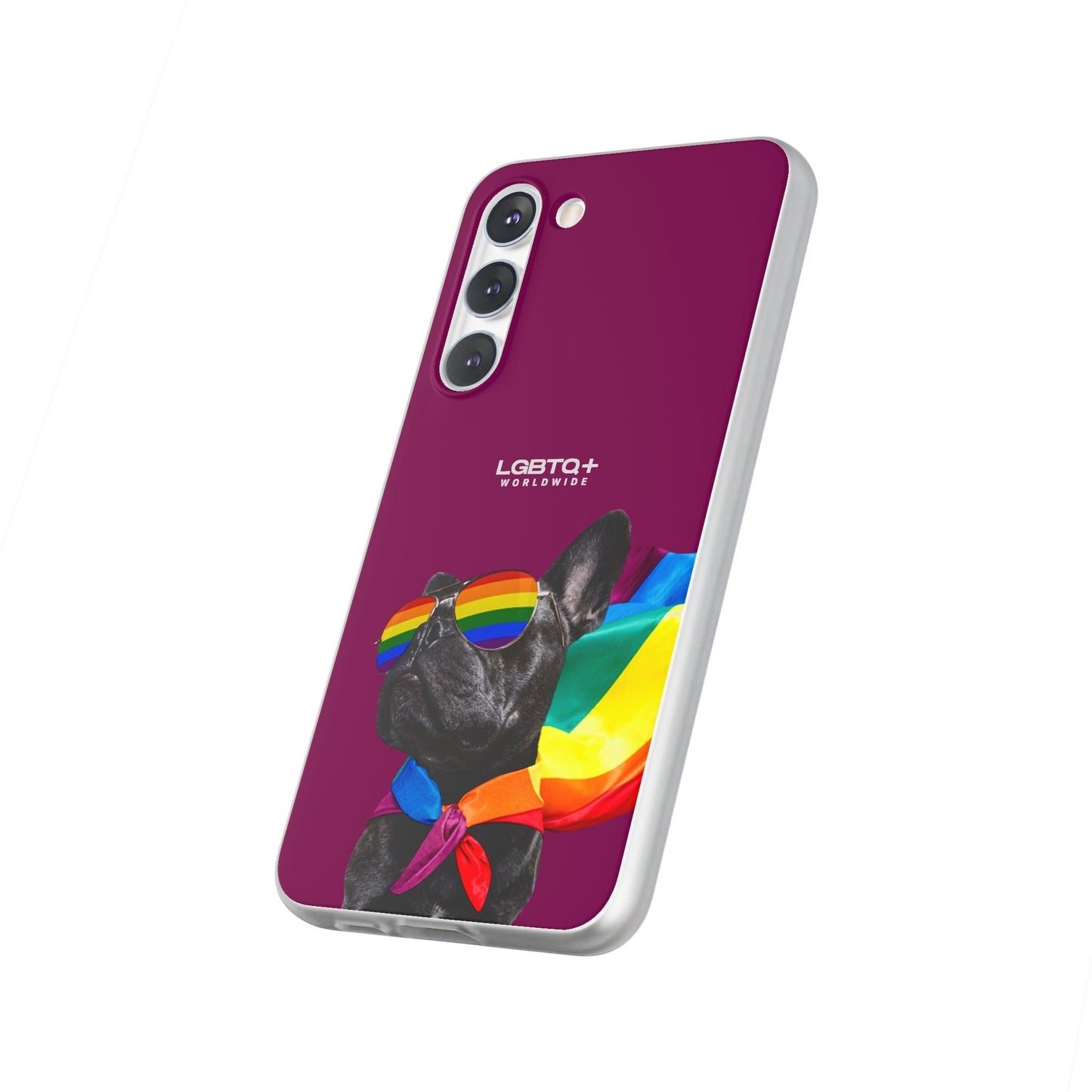 LGBTQWorldwide - ,,GLÜCKLICHER HUND" Flexible Handyhülle Accessories, Case, iPhone, iPhone Cases, Phone accessory, Phone Cases, Samsung Cases, silikon, Valentine's Day promotion lgbtq Bekleidung Accessoires unisex Zubehör