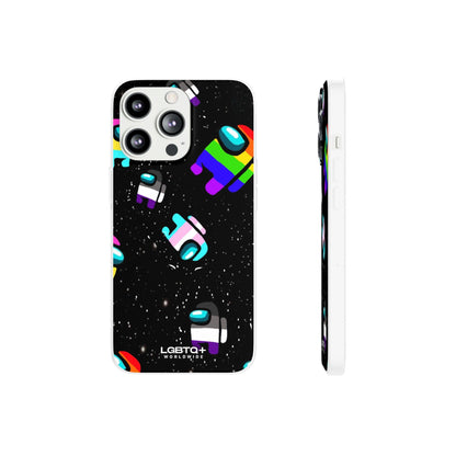 LGBTQWorldwide - ,,IMPOSTER" Flexible Handyhülle Accessories, Case, iPhone, iPhone Cases, Phone accessory, Phone Cases, Samsung Cases, silikon, Valentine's Day promotion lgbtq Bekleidung Accessoires unisex Zubehör