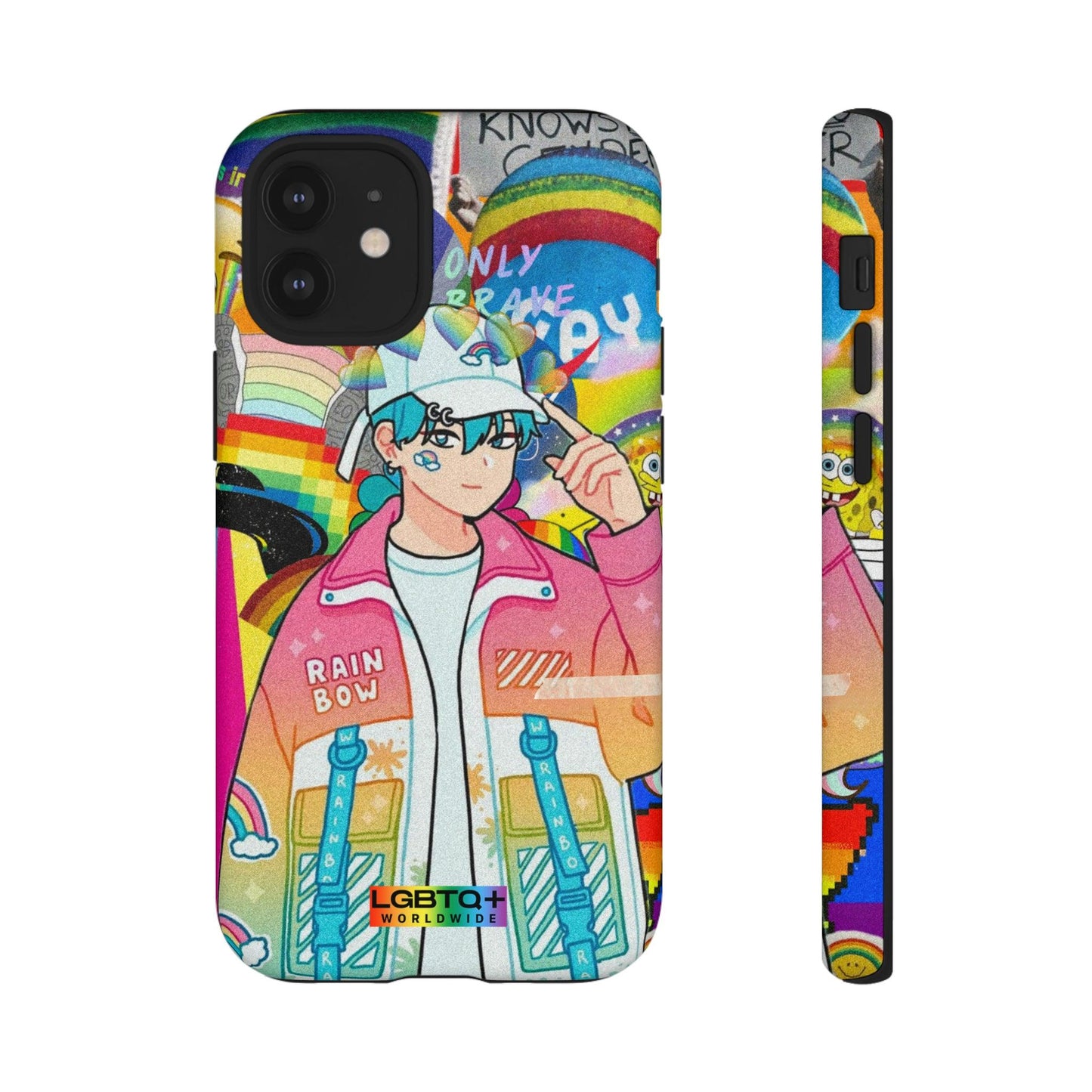 LGBTQWorldwide - ,,REGENBOGEN JUNGE" Doppelgehäuse Handyhülle Accessories, Glossy, iPhone Cases, Matte, Phone accessory, Phone Cases, Samsung Cases, Thermo, Valentine's Day Picks lgbtq Bekleidung Accessoires unisex Zubehör