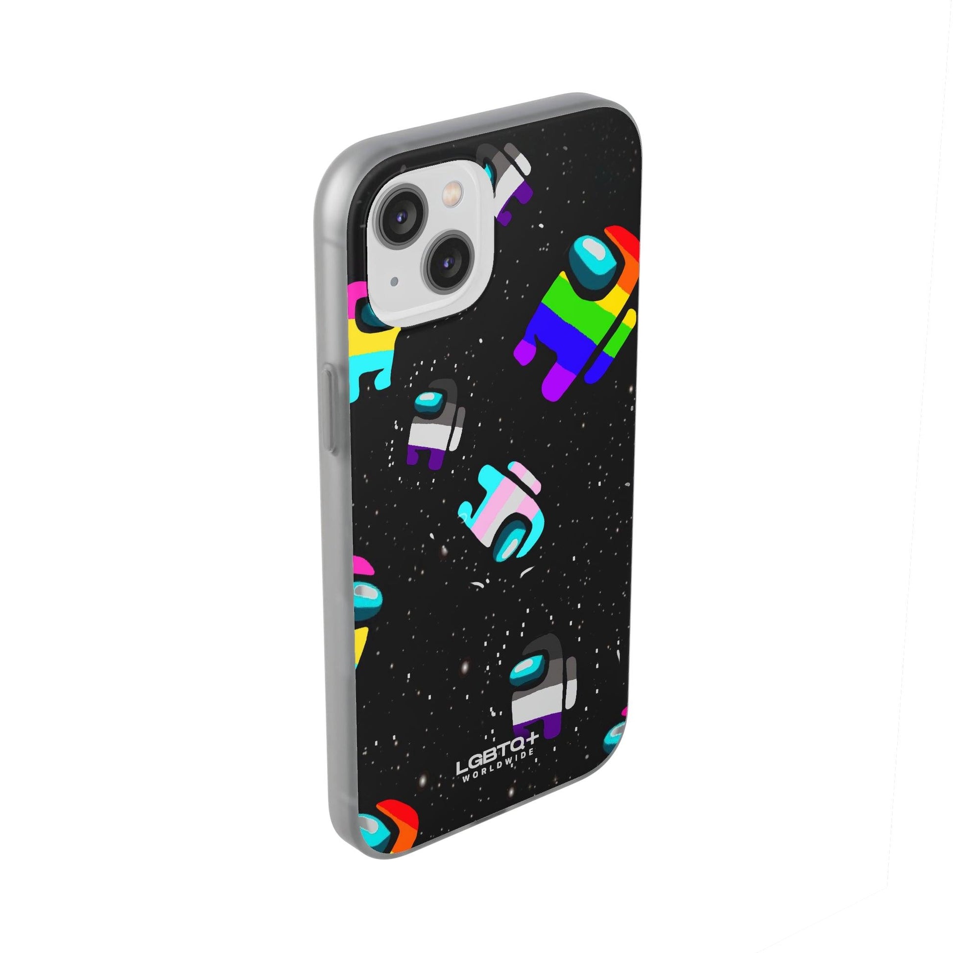 LGBTQWorldwide - ,,IMPOSTER" Flexible Handyhülle Accessories, Case, iPhone, iPhone Cases, Phone accessory, Phone Cases, Samsung Cases, silikon, Valentine's Day promotion lgbtq Bekleidung Accessoires unisex Zubehör