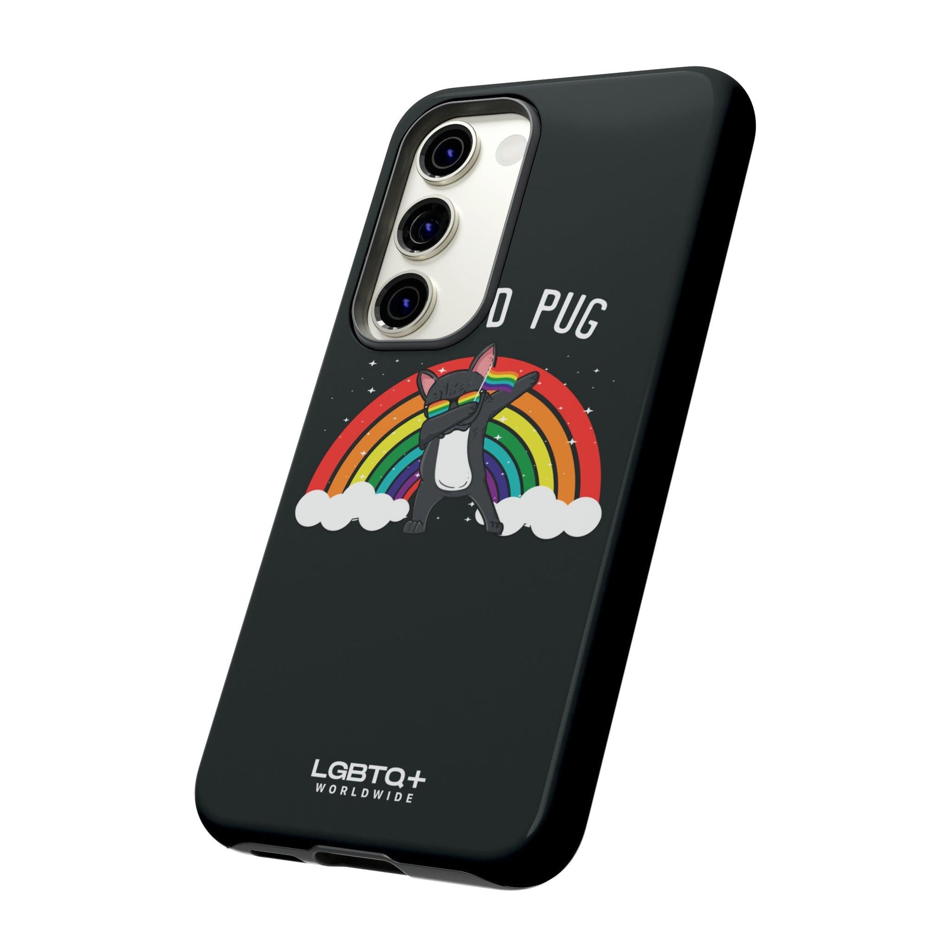 LGBTQWorldwide - ,,PROUD PUG" Doppelgehäuse Handyhülle Accessories, Glossy, iPhone Cases, Matte, Phone accessory, Phone Cases, Samsung Cases, Thermo, Valentine's Day Picks lgbtq Bekleidung Accessoires unisex Zubehör