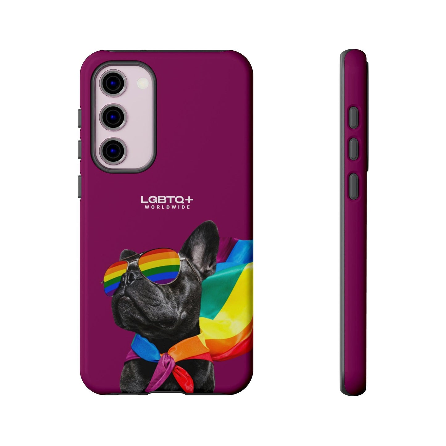 LGBTQWorldwide - ,,GLÜCKLICHER HUND" Doppelgehäuse Handyhülle Accessories, Glossy, iPhone Cases, Matte, Phone accessory, Phone Cases, Samsung Cases, Thermo, Valentine's Day Picks lgbtq Bekleidung Accessoires unisex Zubehör