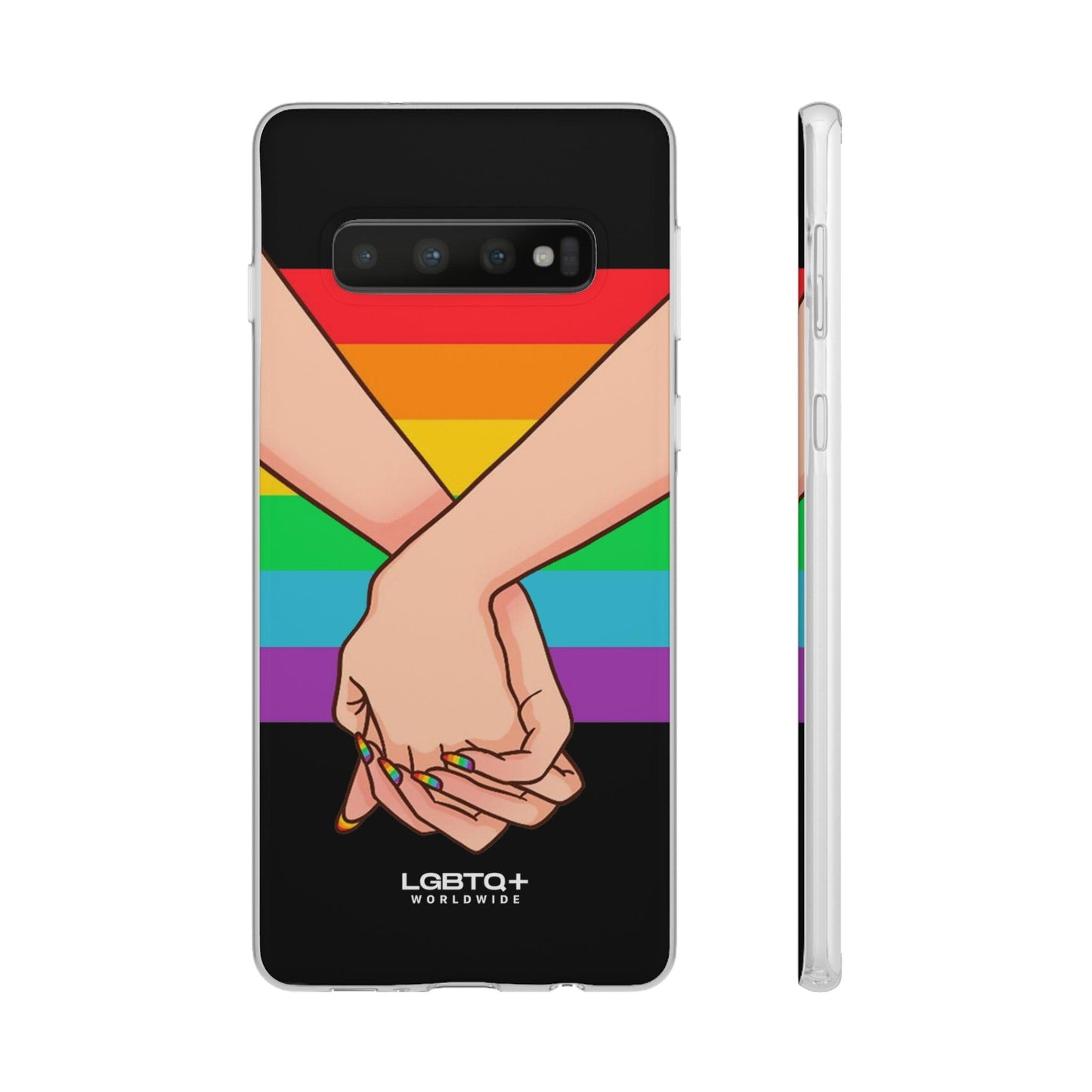 LGBTQWorldwide - ,,TOGETHER PRIDE" Flexible Handyhülle Accessories, Case, iPhone, iPhone Cases, Phone accessory, Phone Cases, Samsung Cases, silikon, Valentine's Day promotion lgbtq Bekleidung Accessoires unisex Zubehör