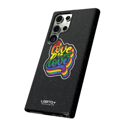 LGBTQWorldwide - ,,LOVE IS LOVE" Doppelgehäuse Handyhülle Accessories, Glossy, iPhone Cases, Matte, Phone accessory, Phone Cases, Samsung Cases, Thermo, Valentine's Day Picks lgbtq Bekleidung Accessoires unisex Zubehör