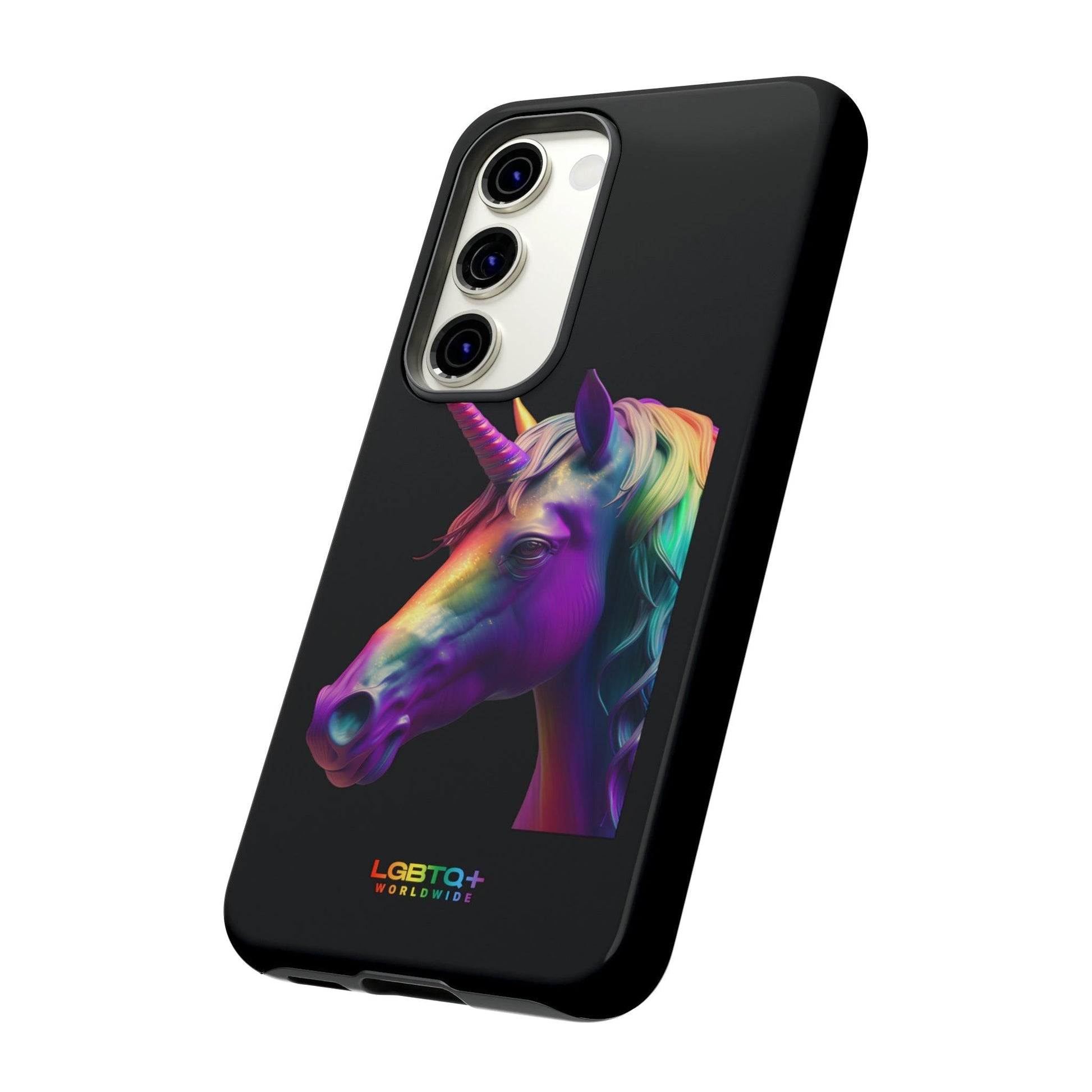 LGBTQWorldwide - ,,REGENBOGEN EINHORN" Doppelgehäuse Handyhülle Accessories, Glossy, iPhone Cases, Matte, Phone accessory, Phone Cases, Samsung Cases, tough, Valentine's Day Picks lgbtq Bekleidung Accessoires unisex Zubehör