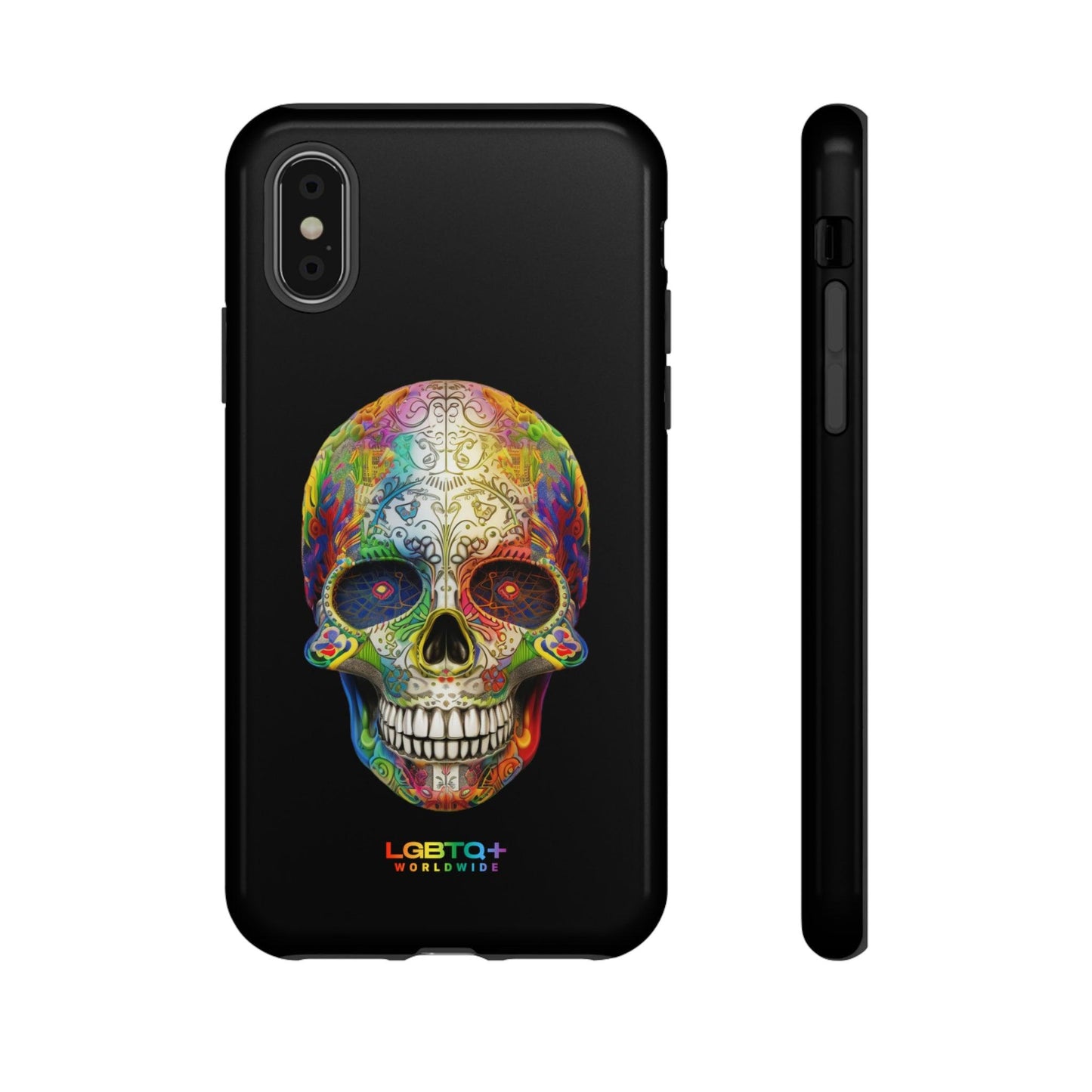 LGBTQWorldwide - ,,SKULL HEAD" Doppelgehäuse Handyhülle Accessories, Glossy, iPhone Cases, Matte, Phone accessory, Phone Cases, Samsung Cases, tough, Valentine's Day Picks lgbtq Bekleidung Accessoires unisex Zubehör