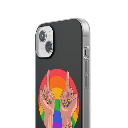 LGBTQWorldwide - ,,GIVE A FUCK" Flexible Handyhülle Accessories, Case, iPhone, iPhone Cases, Phone accessory, Phone Cases, Samsung Cases, silikon, Valentine's Day promotion lgbtq Bekleidung Accessoires unisex Zubehör