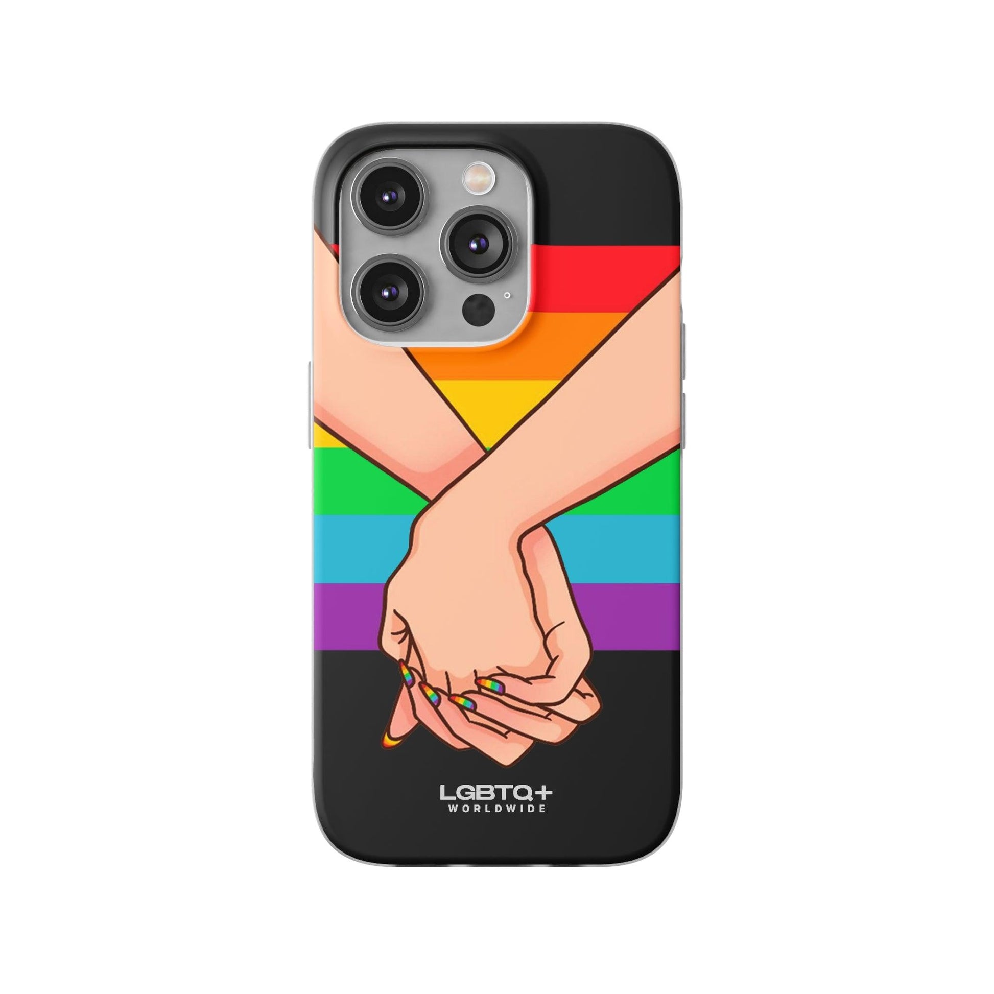 LGBTQWorldwide - ,,TOGETHER PRIDE" Flexible Handyhülle Accessories, Case, iPhone, iPhone Cases, Phone accessory, Phone Cases, Samsung Cases, silikon, Valentine's Day promotion lgbtq Bekleidung Accessoires unisex Zubehör