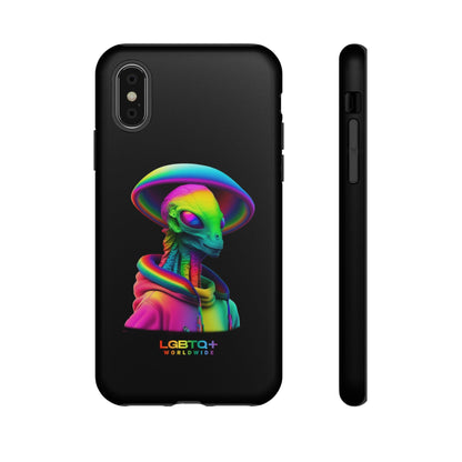 LGBTQWorldwide - ,,GLÜCKLICHES ALIEN" Doppelgehäuse Handyhülle Accessories, Glossy, iPhone Cases, Matte, Phone accessory, Phone Cases, Samsung Cases, tough, Valentine's Day Picks lgbtq Bekleidung Accessoires unisex Zubehör