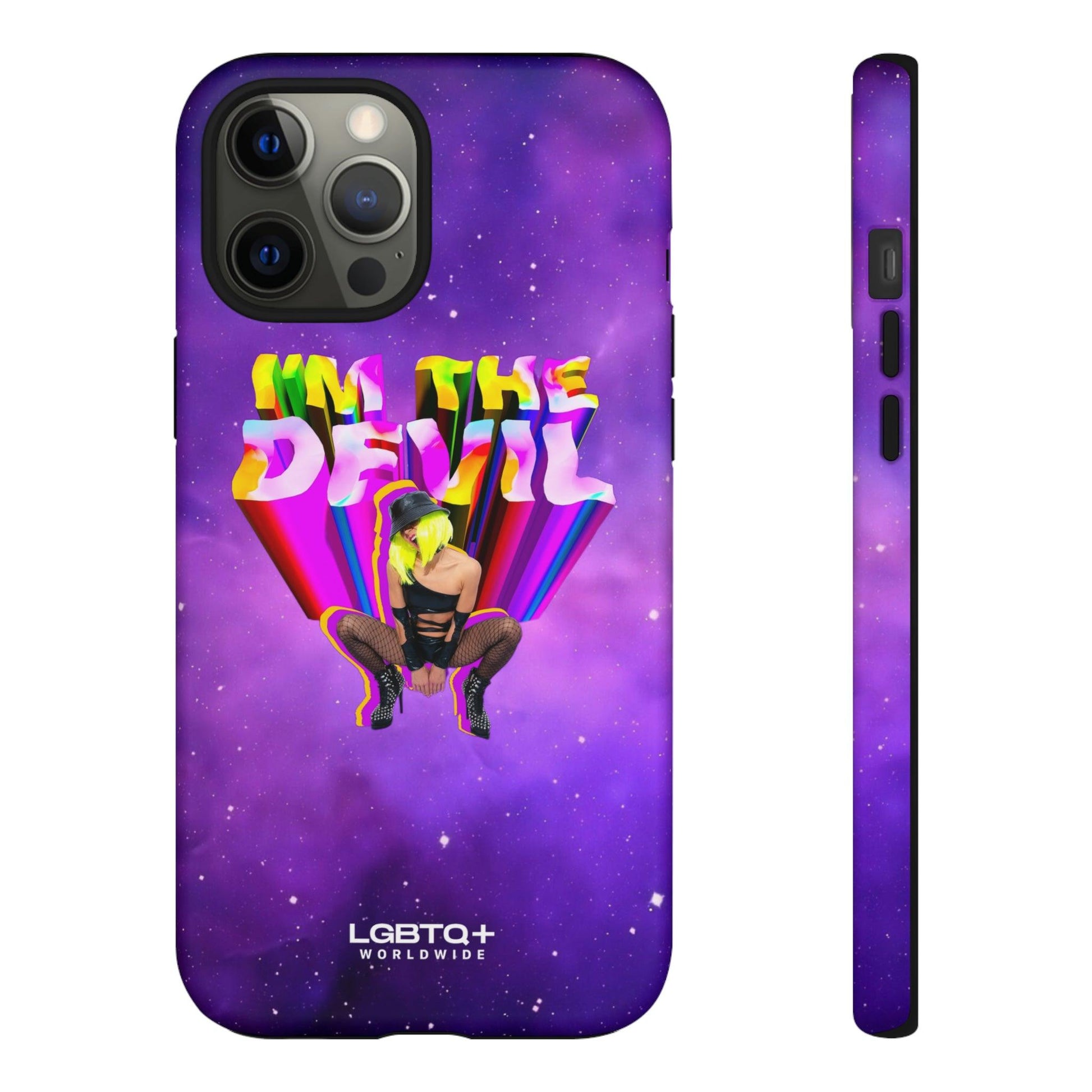 LGBTQWorldwide - ,,I AM THE DEVIL" Doppelgehäuse Handyhülle Accessories, Glossy, iPhone Cases, Matte, Phone accessory, Phone Cases, Samsung Cases, Thermo, Valentine's Day Picks lgbtq Bekleidung Accessoires unisex Zubehör