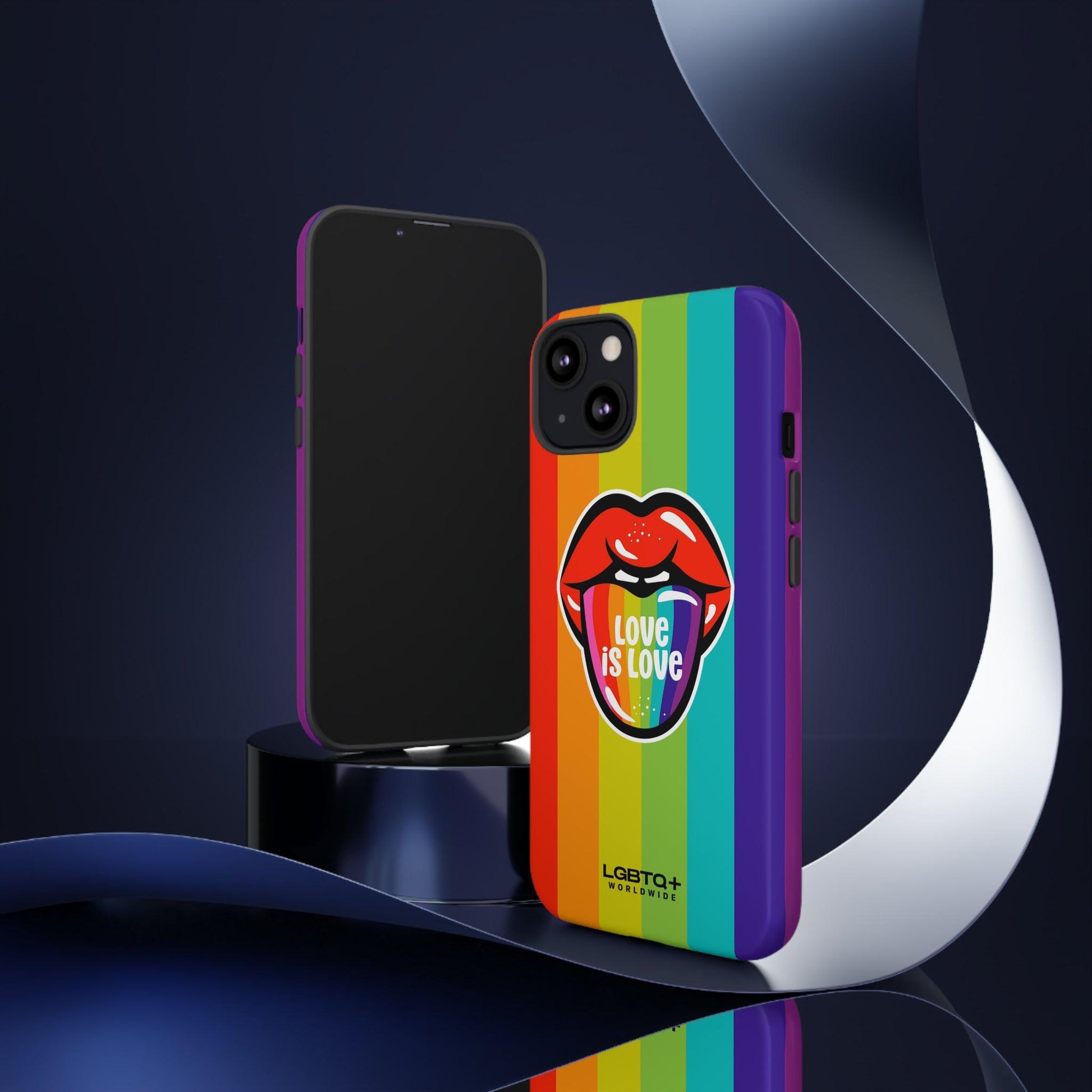 LGBTQWorldwide - ,,LIEBES ZUNGE" Doppelgehäuse Handyhülle Accessories, Glossy, iPhone Cases, Matte, Phone accessory, Phone Cases, Samsung Cases, Thermo, Valentine's Day Picks lgbtq Bekleidung Accessoires unisex Zubehör